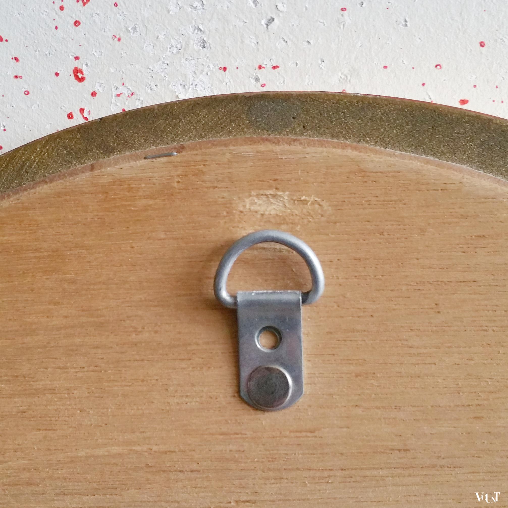 Vintage vergulde ovale spiegel, jaren '70