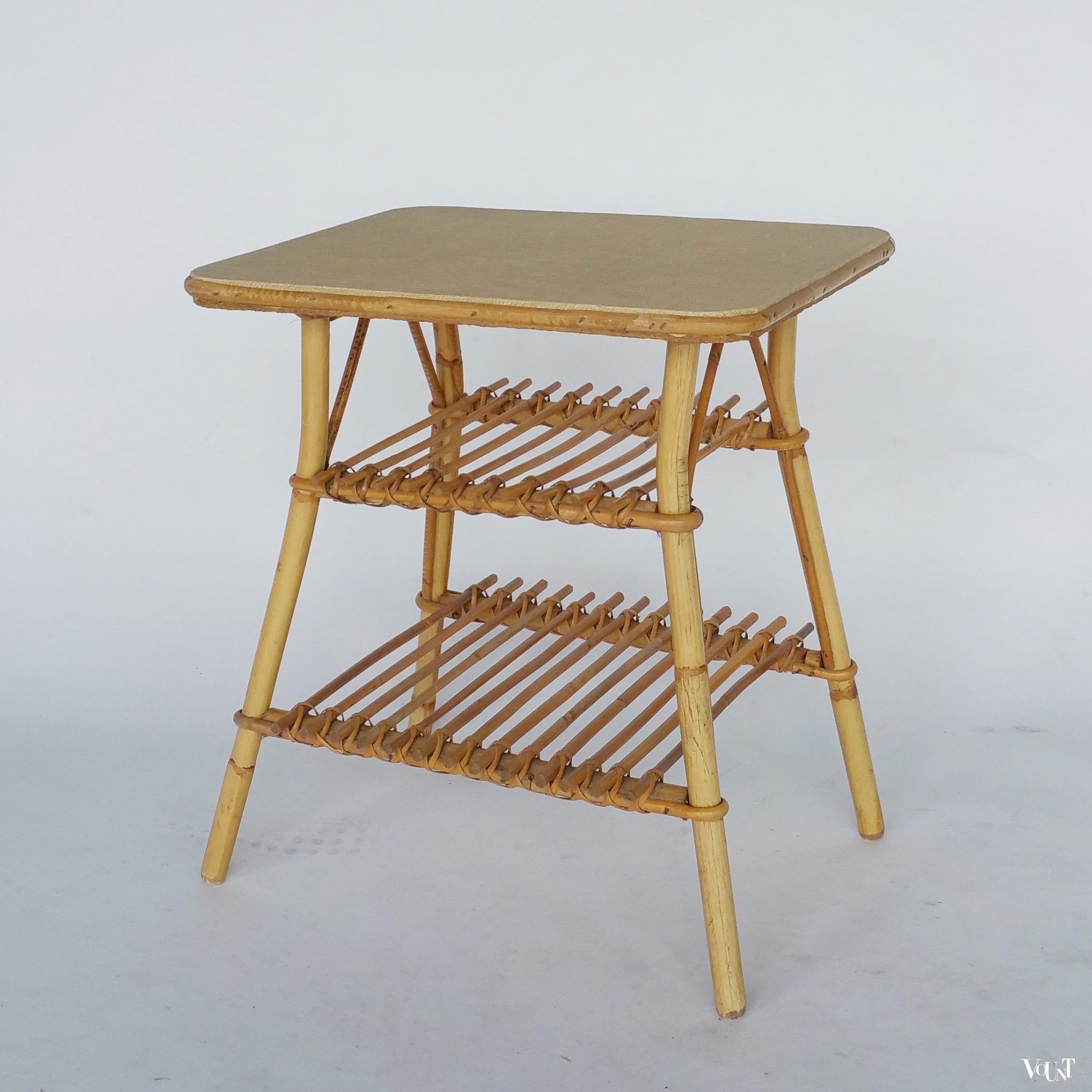 Rotan bijzettafeltje, jaren '50
