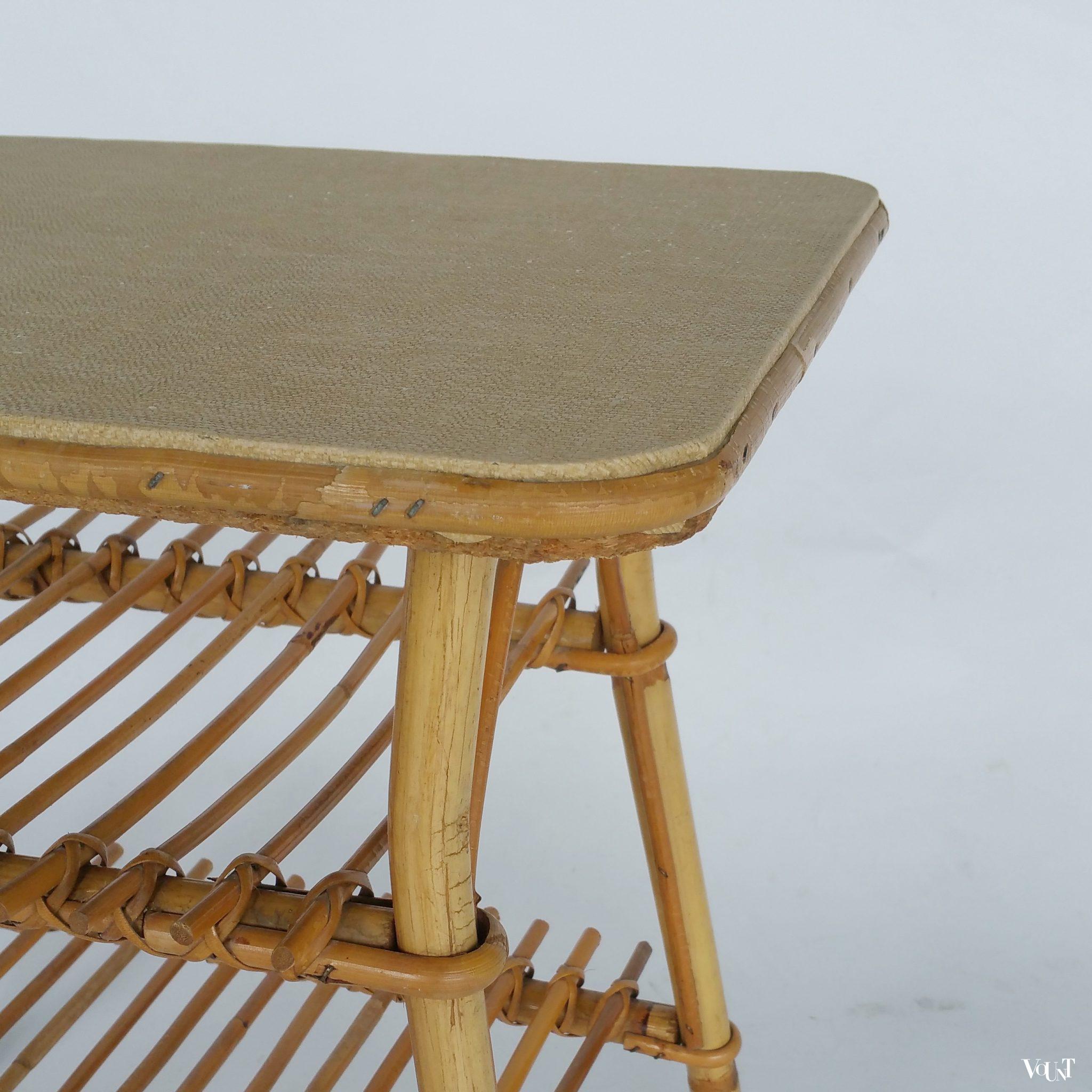 Rotan bijzettafeltje, jaren '50