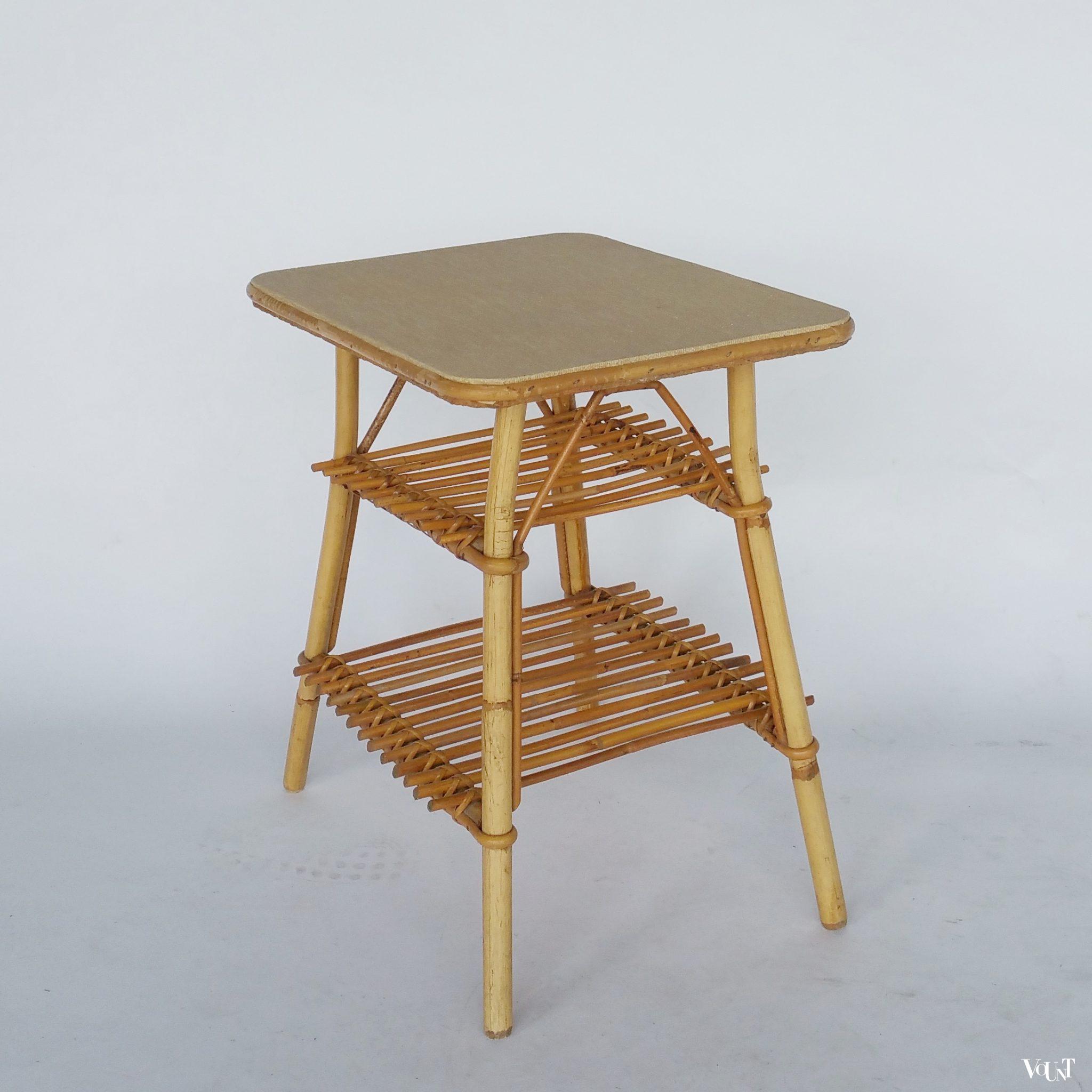 Rotan bijzettafeltje, jaren '50
