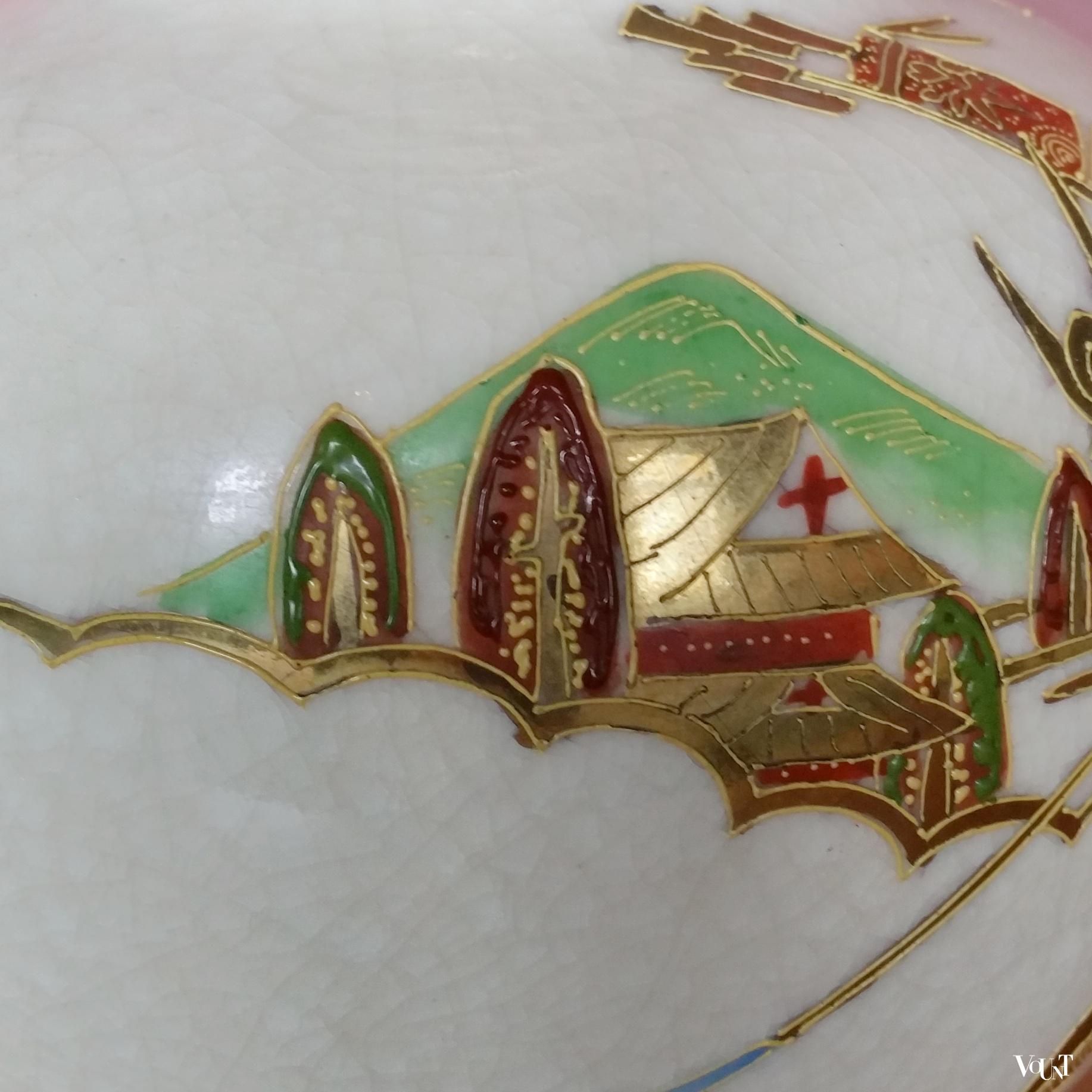 Vintage Japanse Satsuma vaas