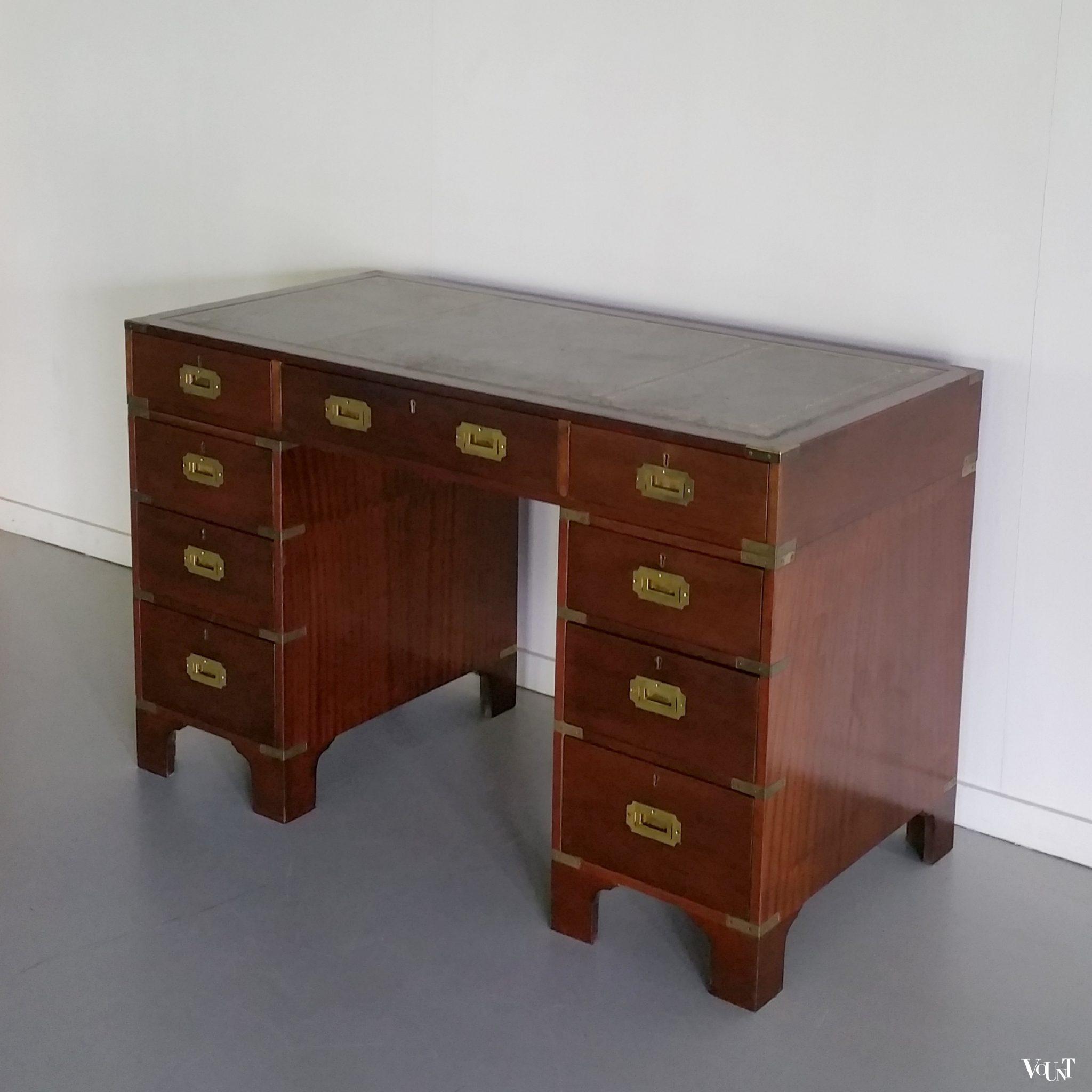 Vintage "Campaign Desk" / veldbureau, jaren '60/'70