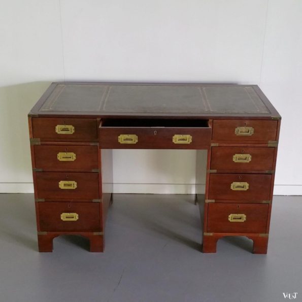 Vintage "Campaign Desk" / veldbureau, jaren '60/'70