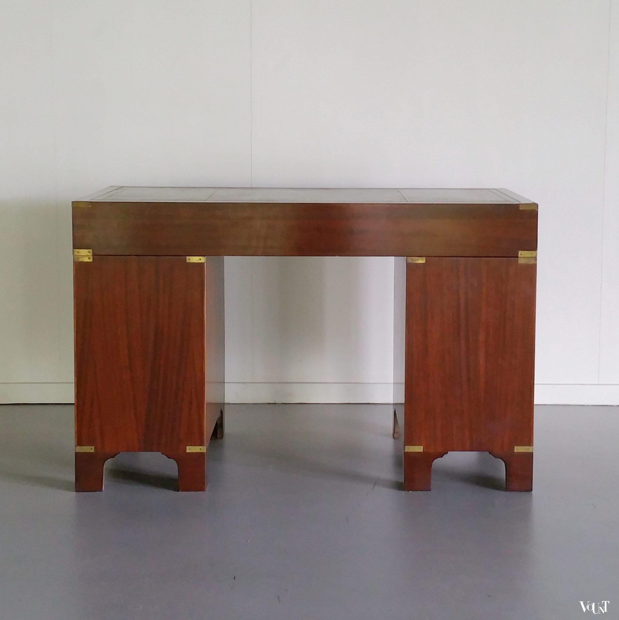 Vintage "Campaign Desk" / veldbureau, jaren '60/'70