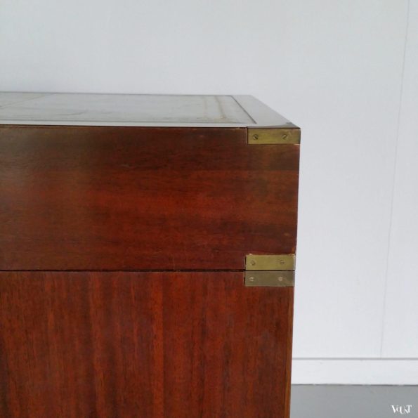 Vintage "Campaign Desk" / veldbureau, jaren '60/'70