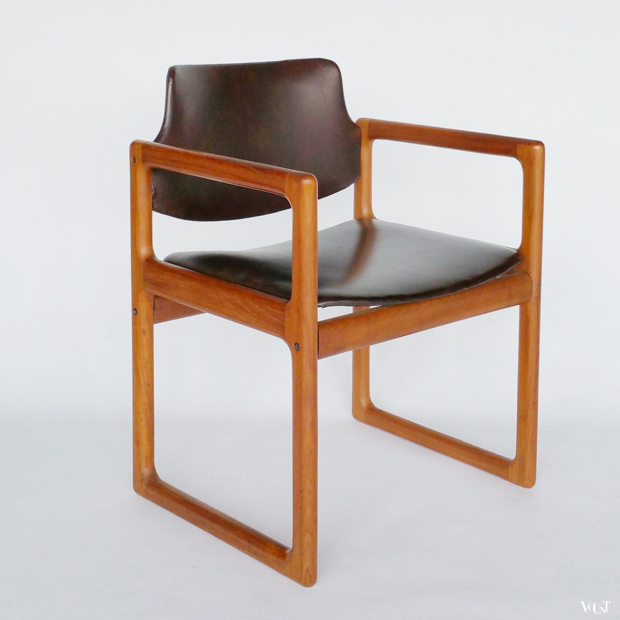 Teakhouten Scandinavische stoel, jaren '70