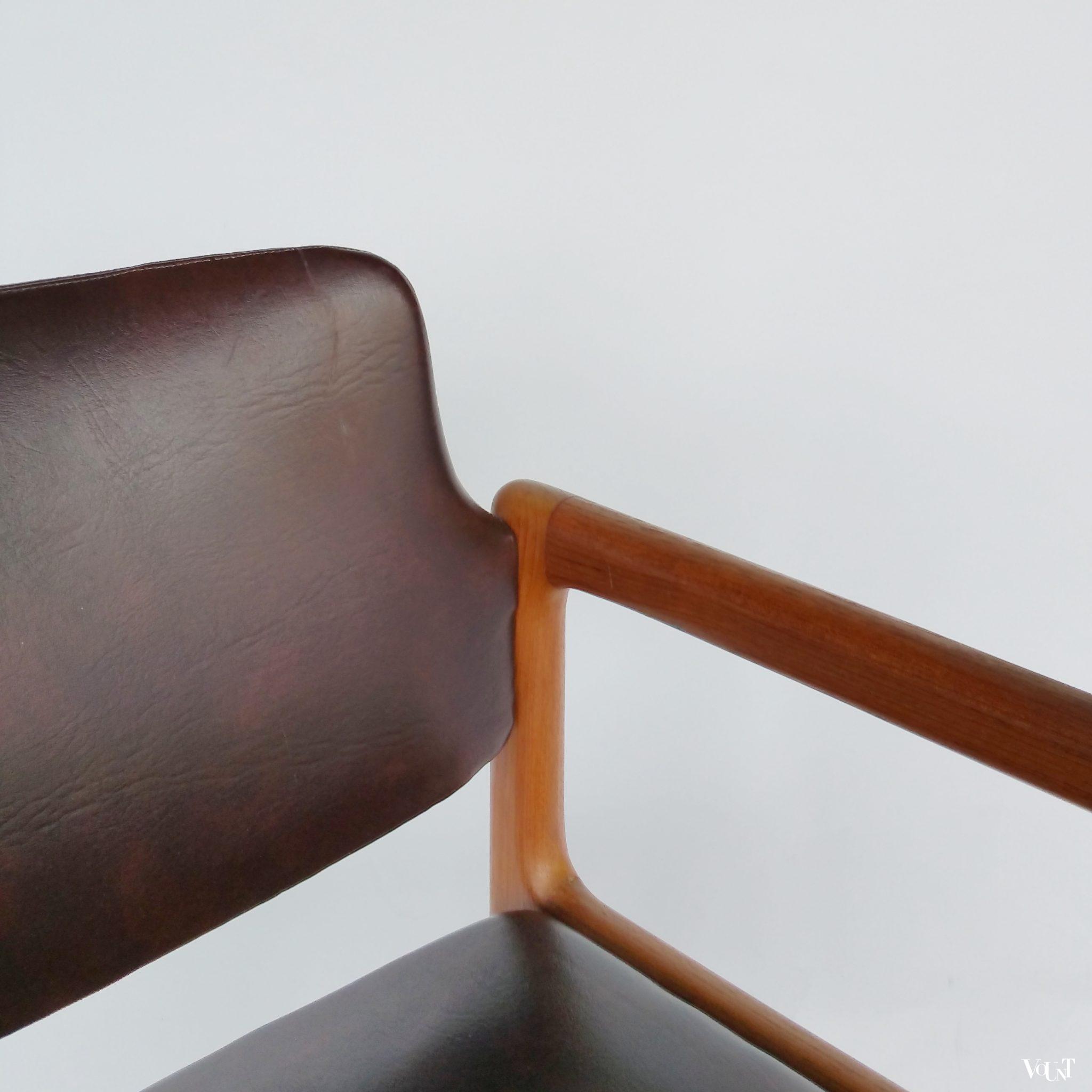 Teakhouten Scandinavische stoel, jaren '70