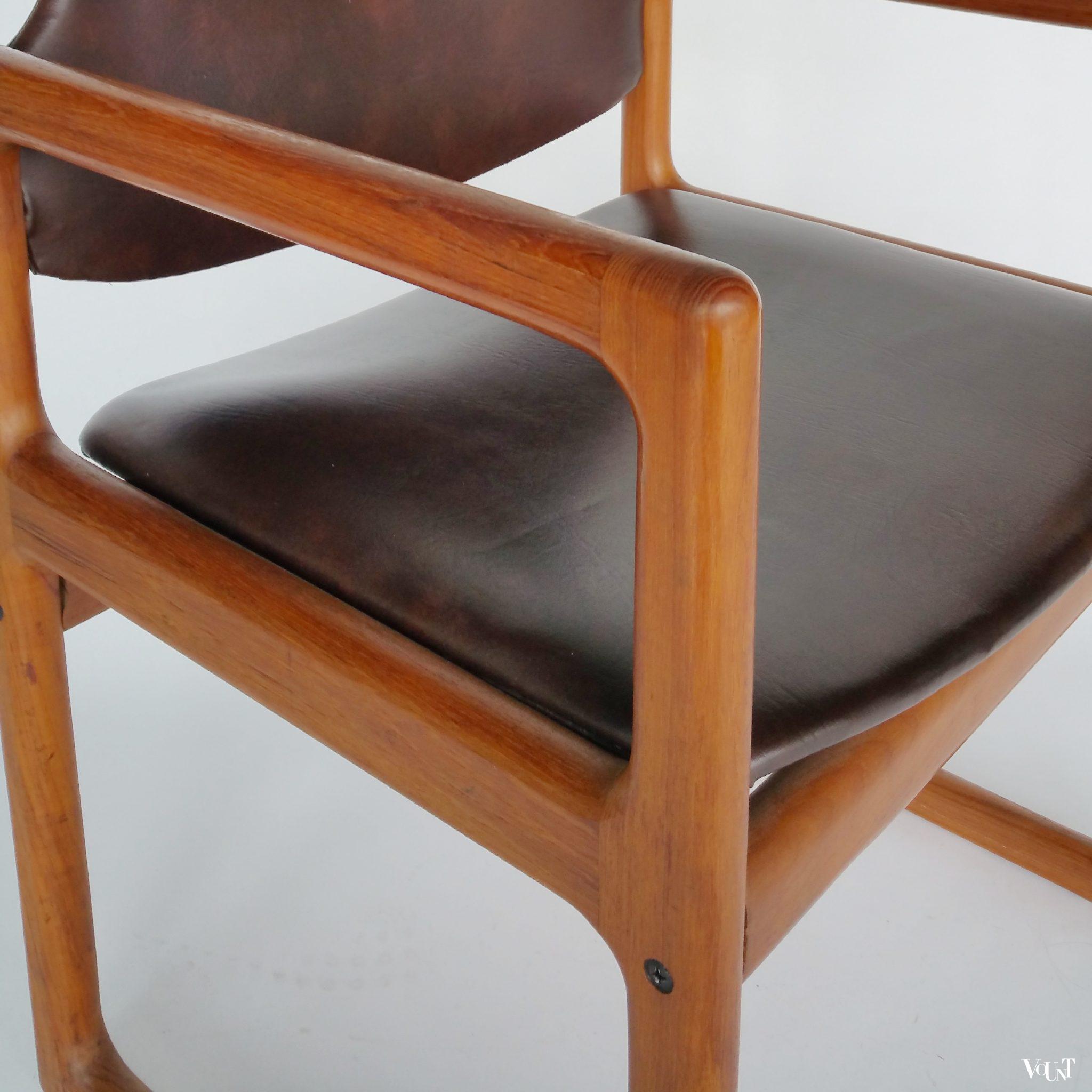 Teakhouten Scandinavische stoel, jaren '70