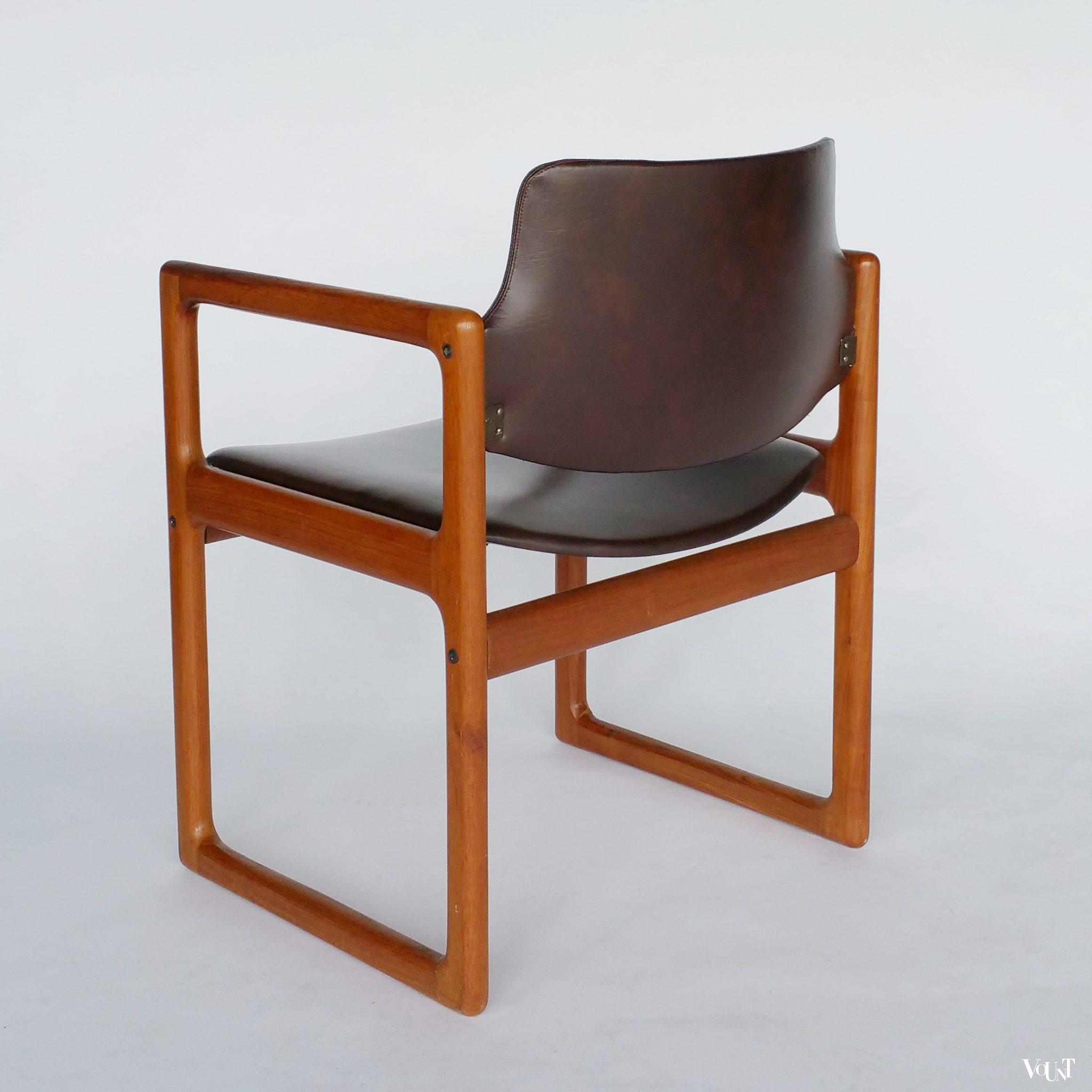 Teakhouten Scandinavische stoel, jaren '70