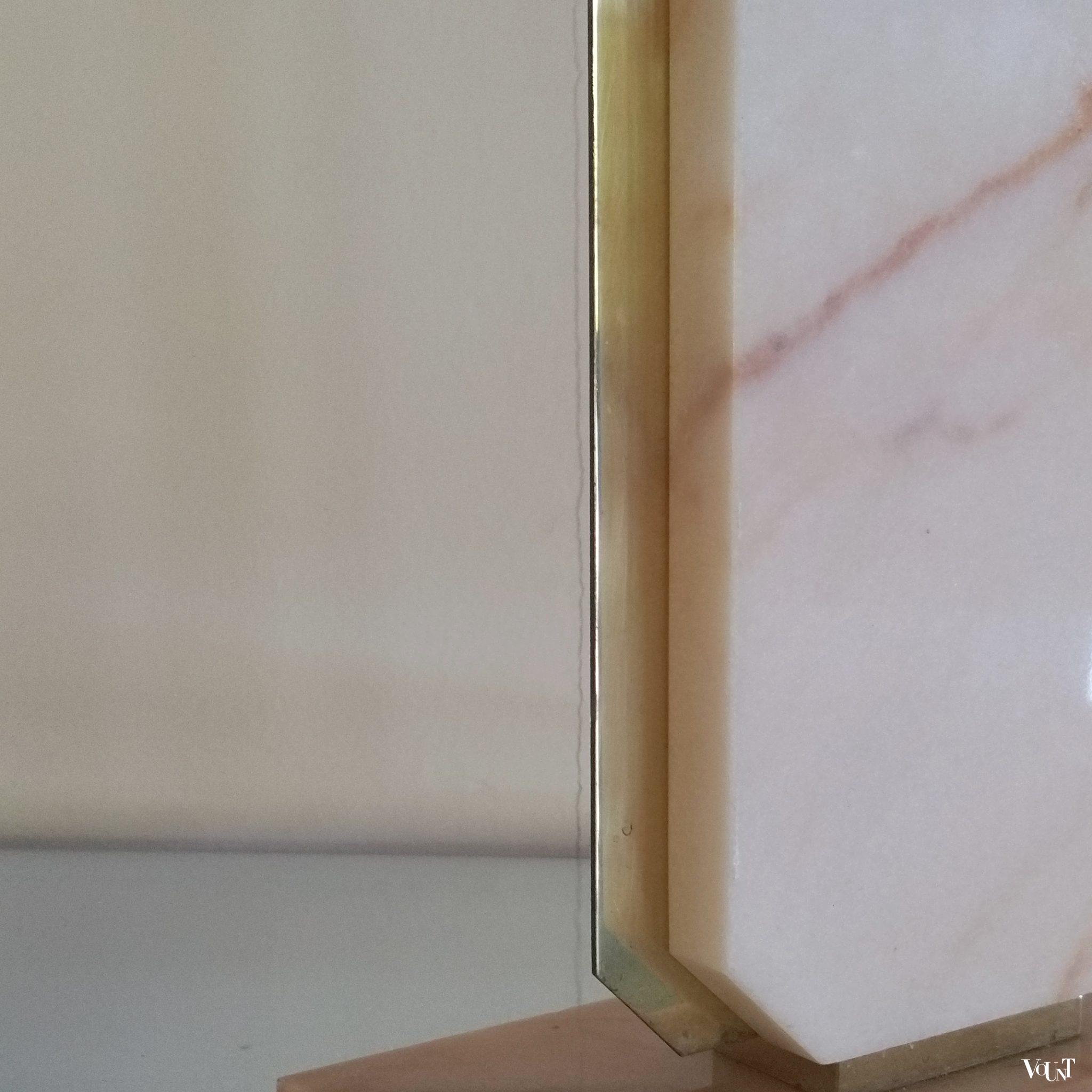 Set marmer en messing tafellampen, Camille Breesch, jaren '70