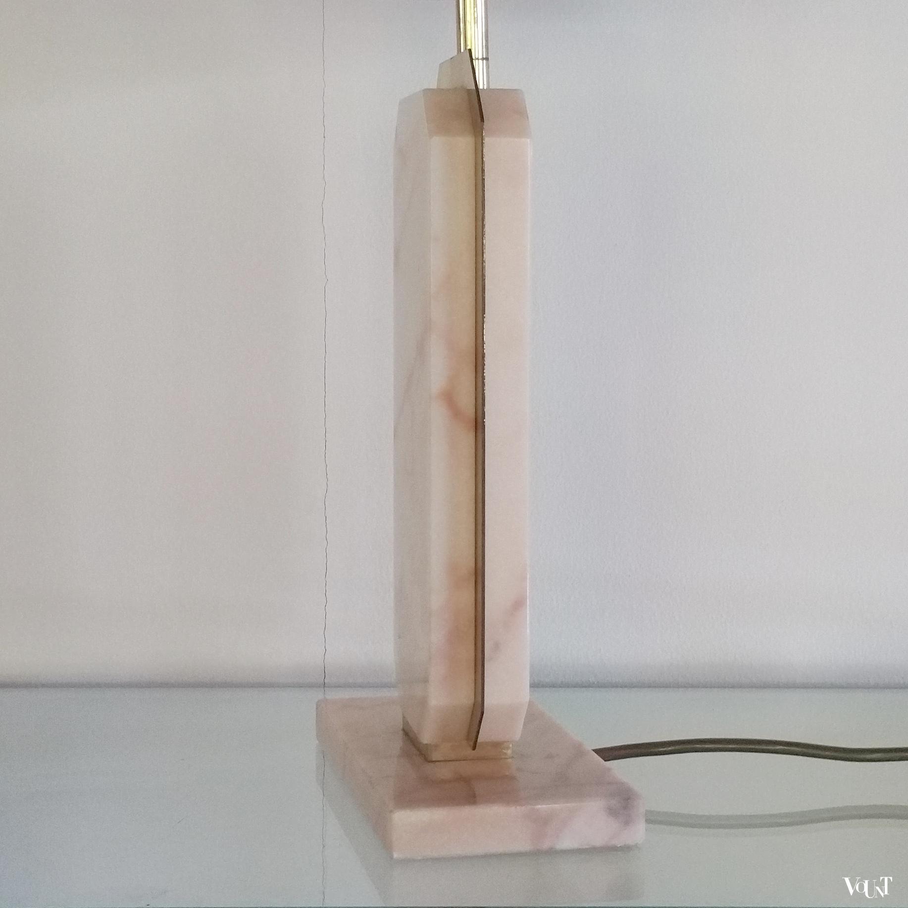 Set marmer en messing tafellampen, Camille Breesch, jaren '70