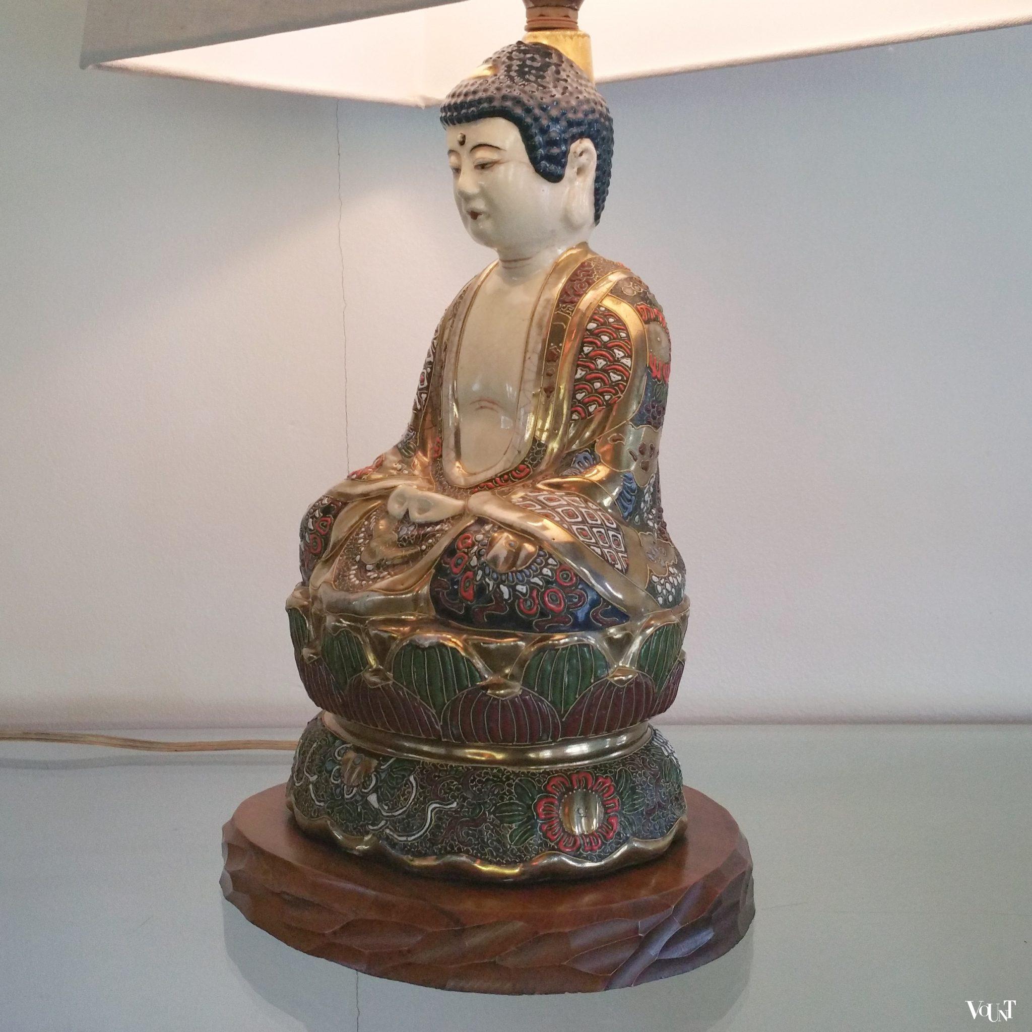 Lamp Japanse Satsuma Boeddha, ca. 1930