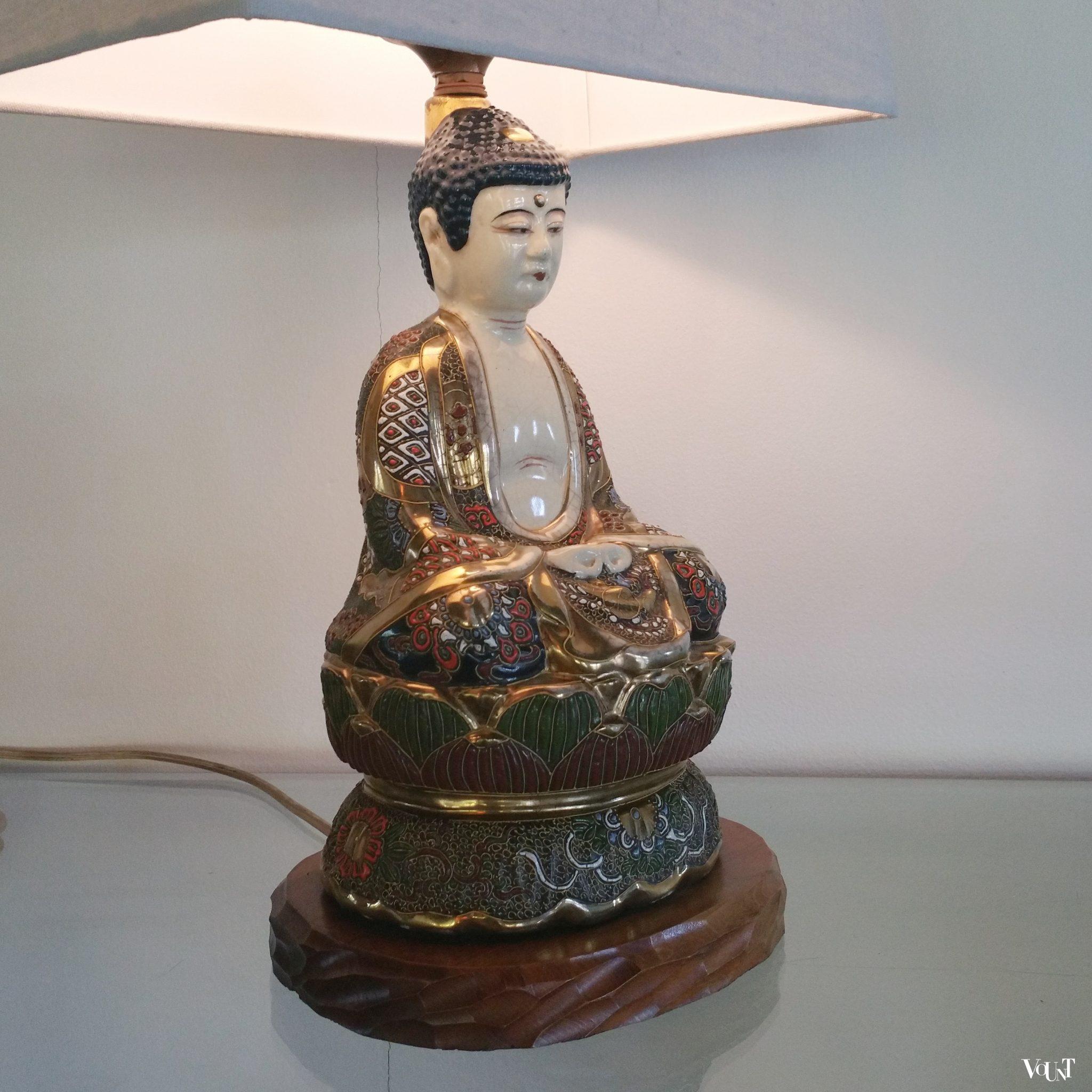Lamp Japanse Satsuma Boeddha, ca. 1930