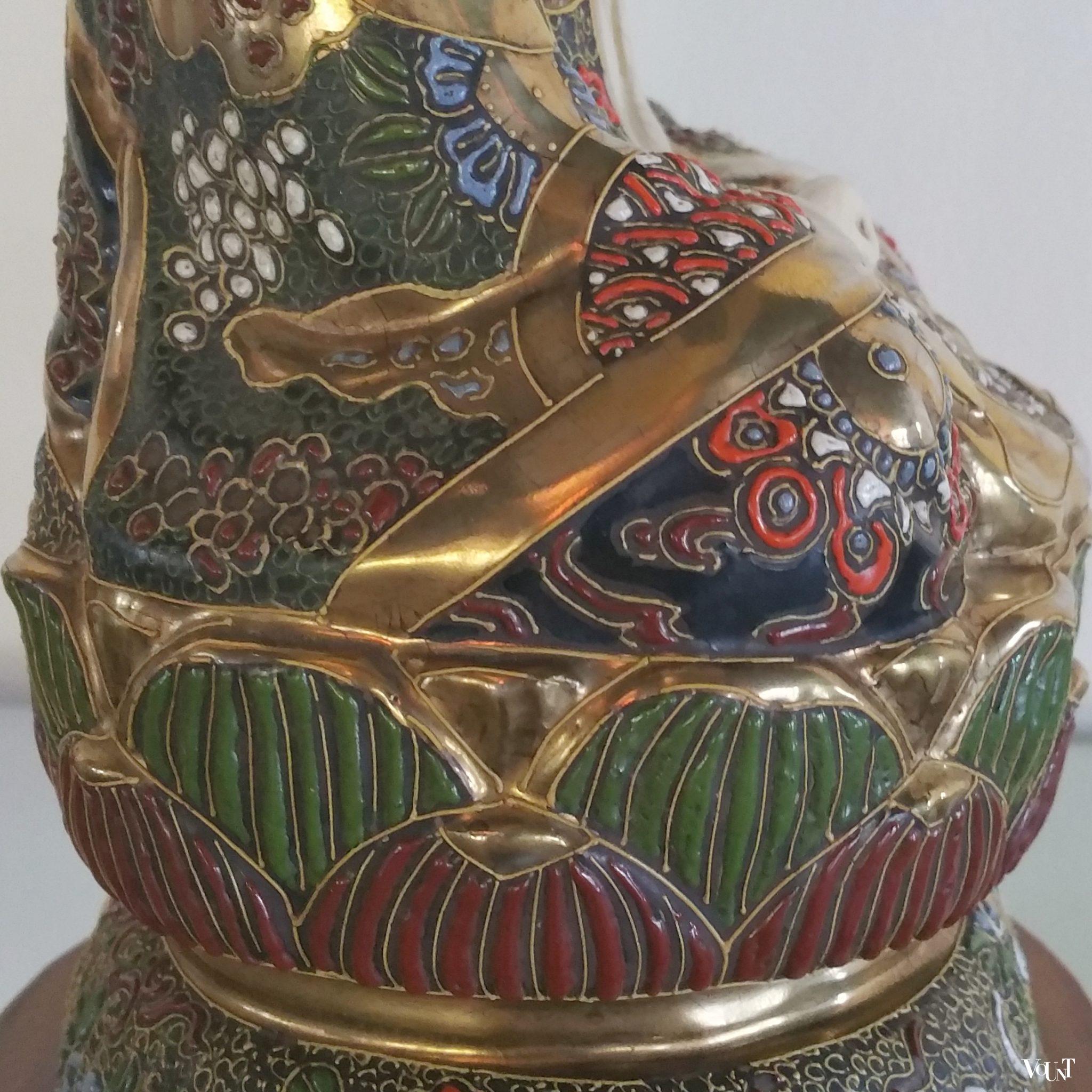 Lamp Japanse Satsuma Boeddha, ca. 1930