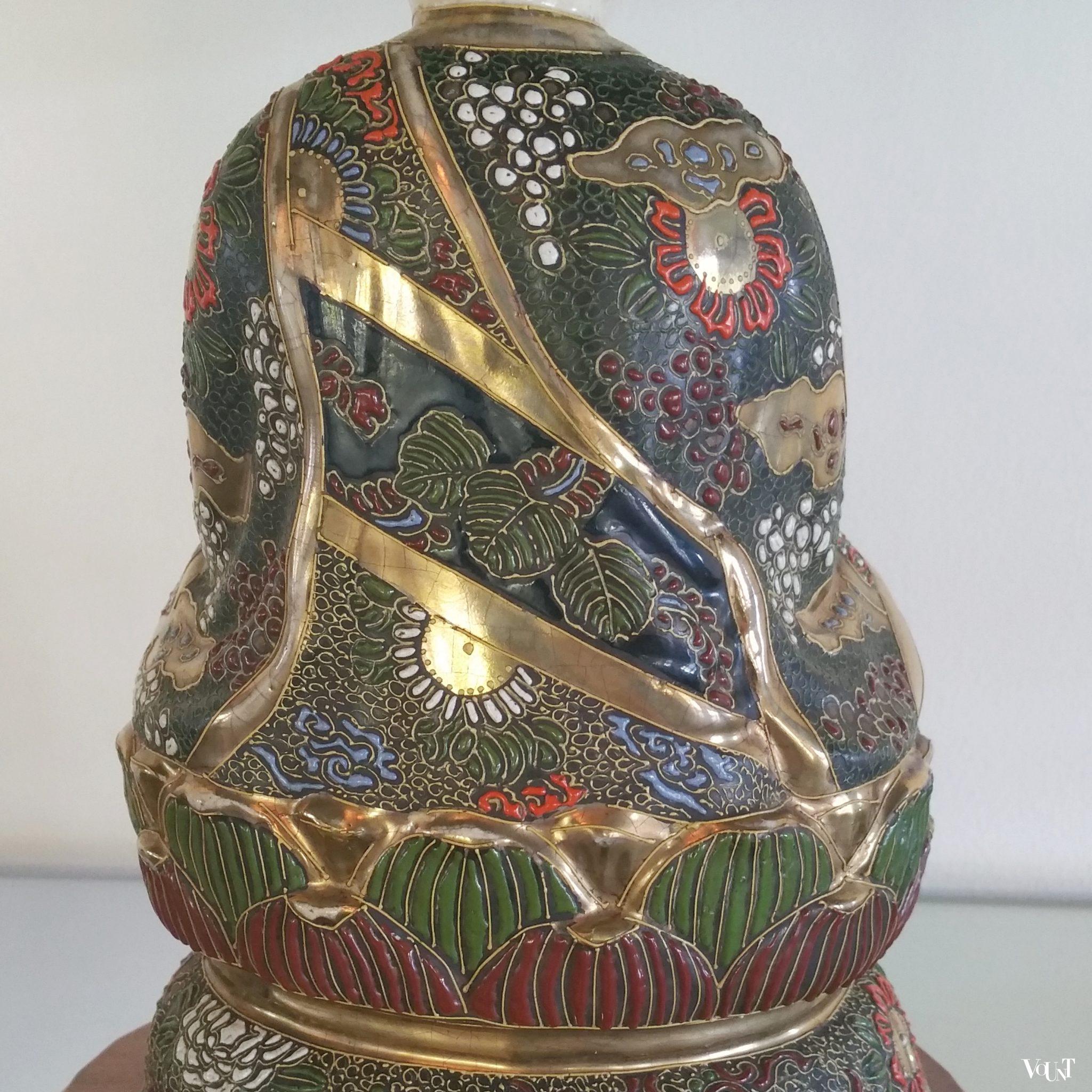 Lamp Japanse Satsuma Boeddha, ca. 1930