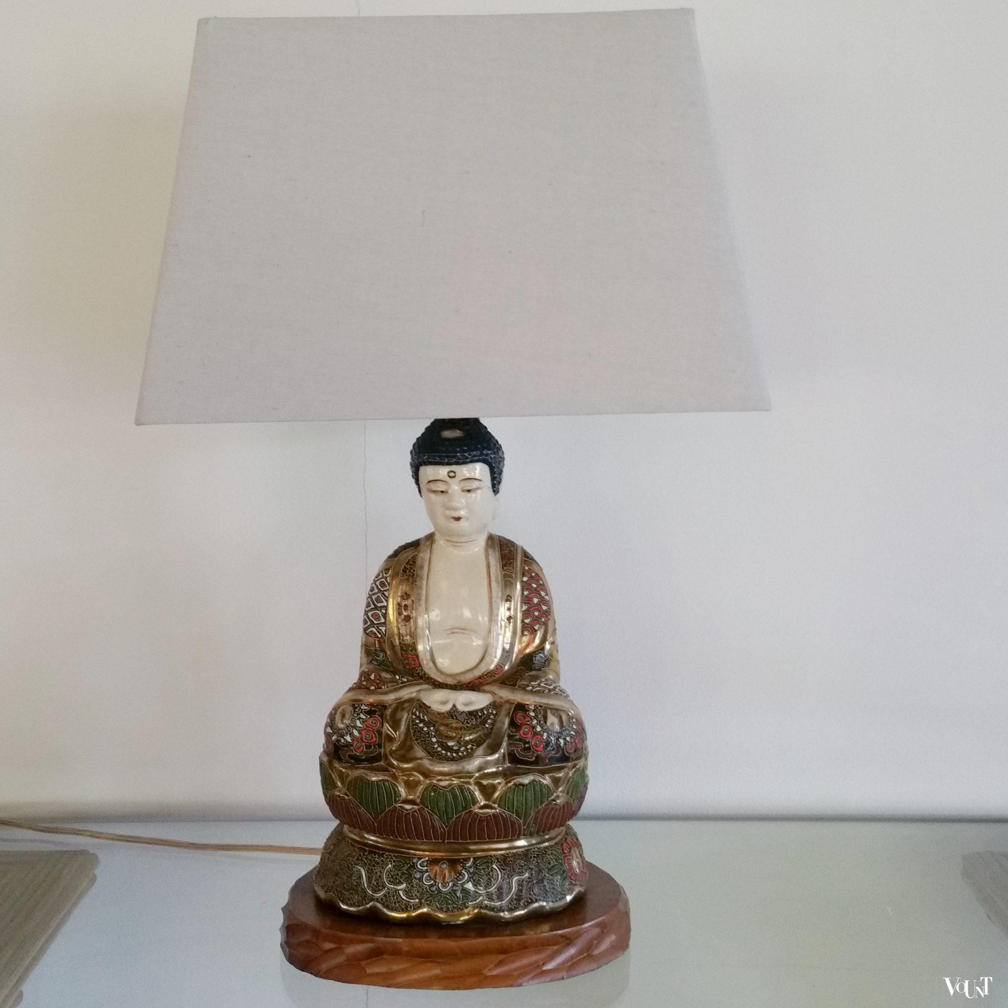 Lamp Japanse Satsuma Boeddha, ca. 1930