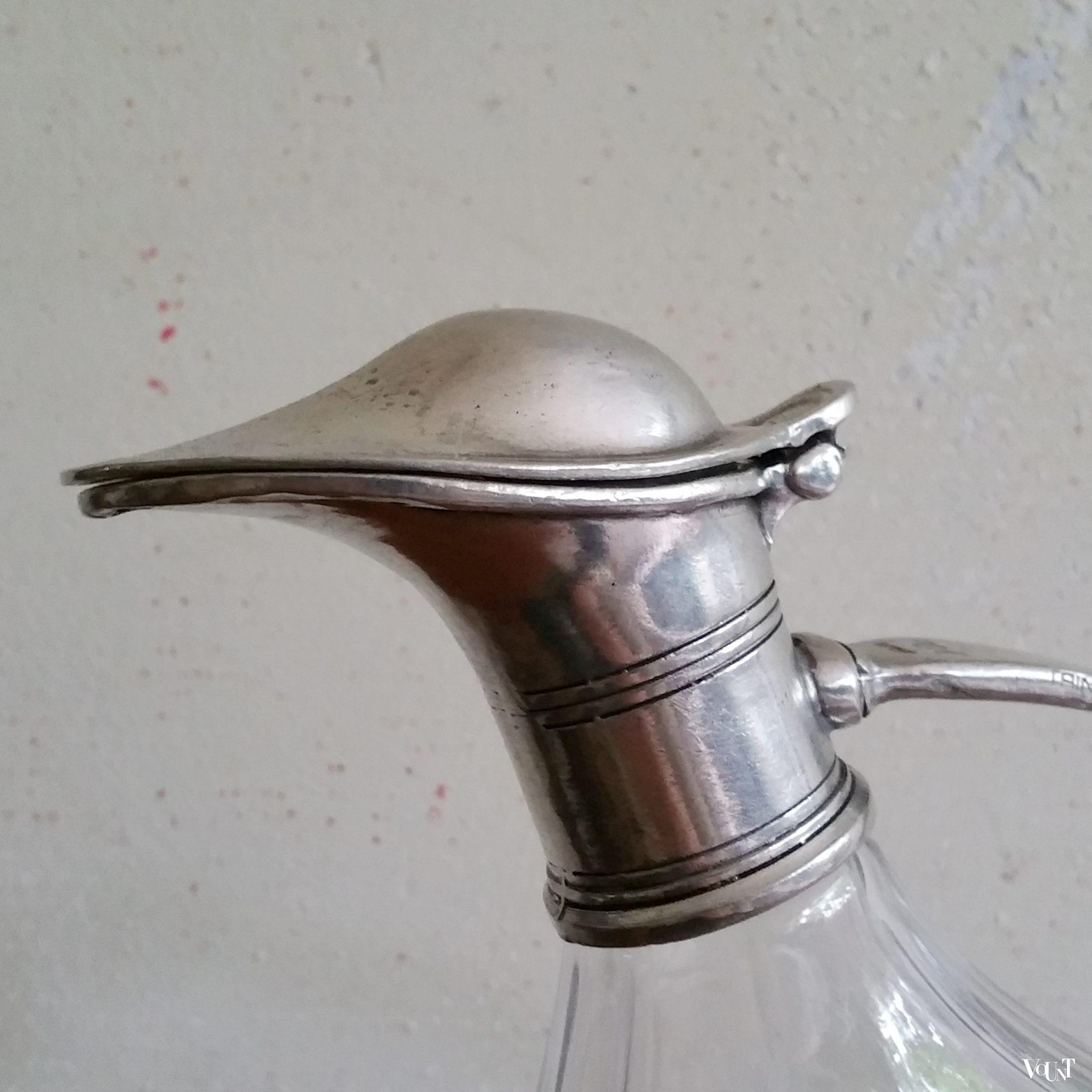 Vintage kristallen decanter "eend", RCR Italia, jaren '70