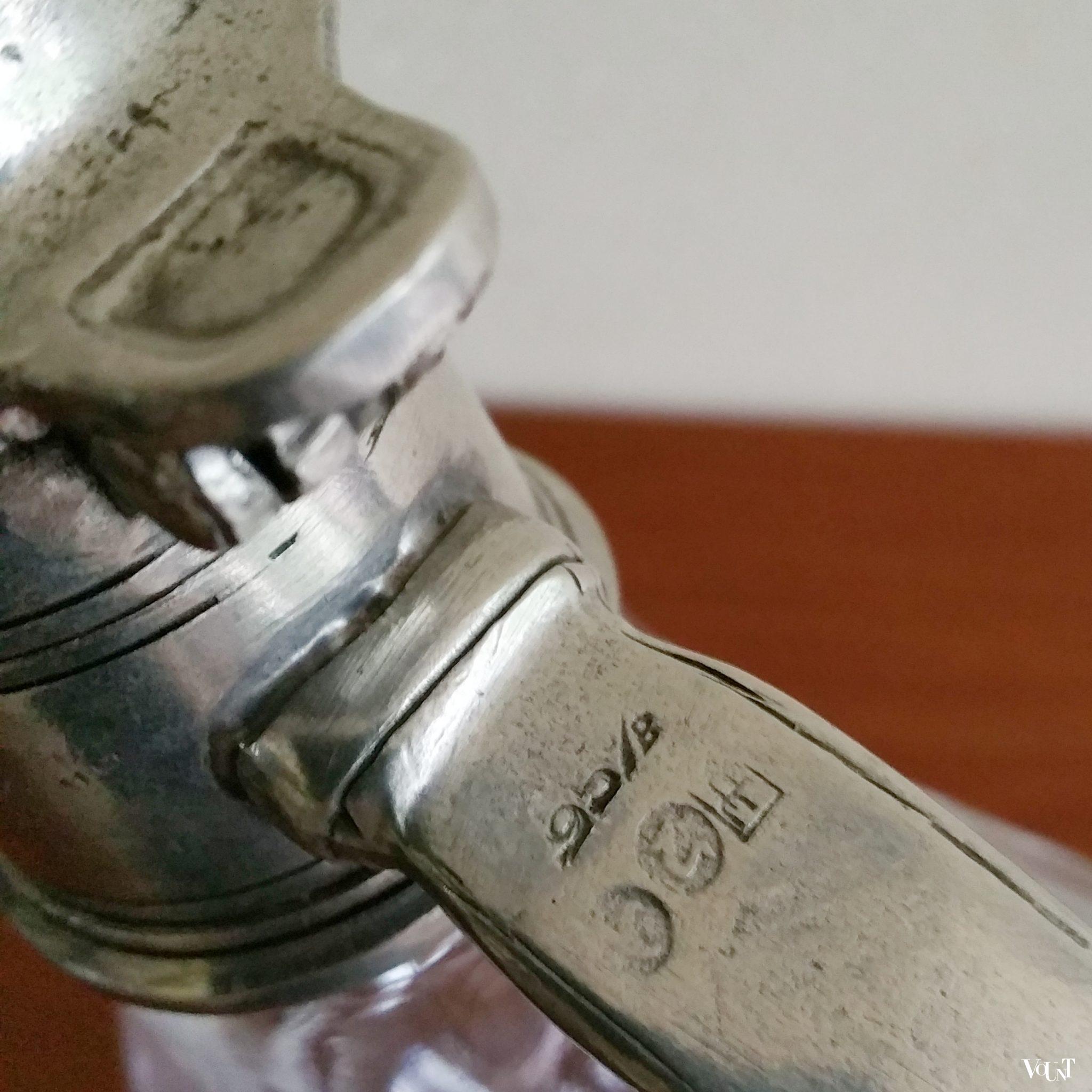 Vintage kristallen decanter "eend", RCR Italia, jaren '70