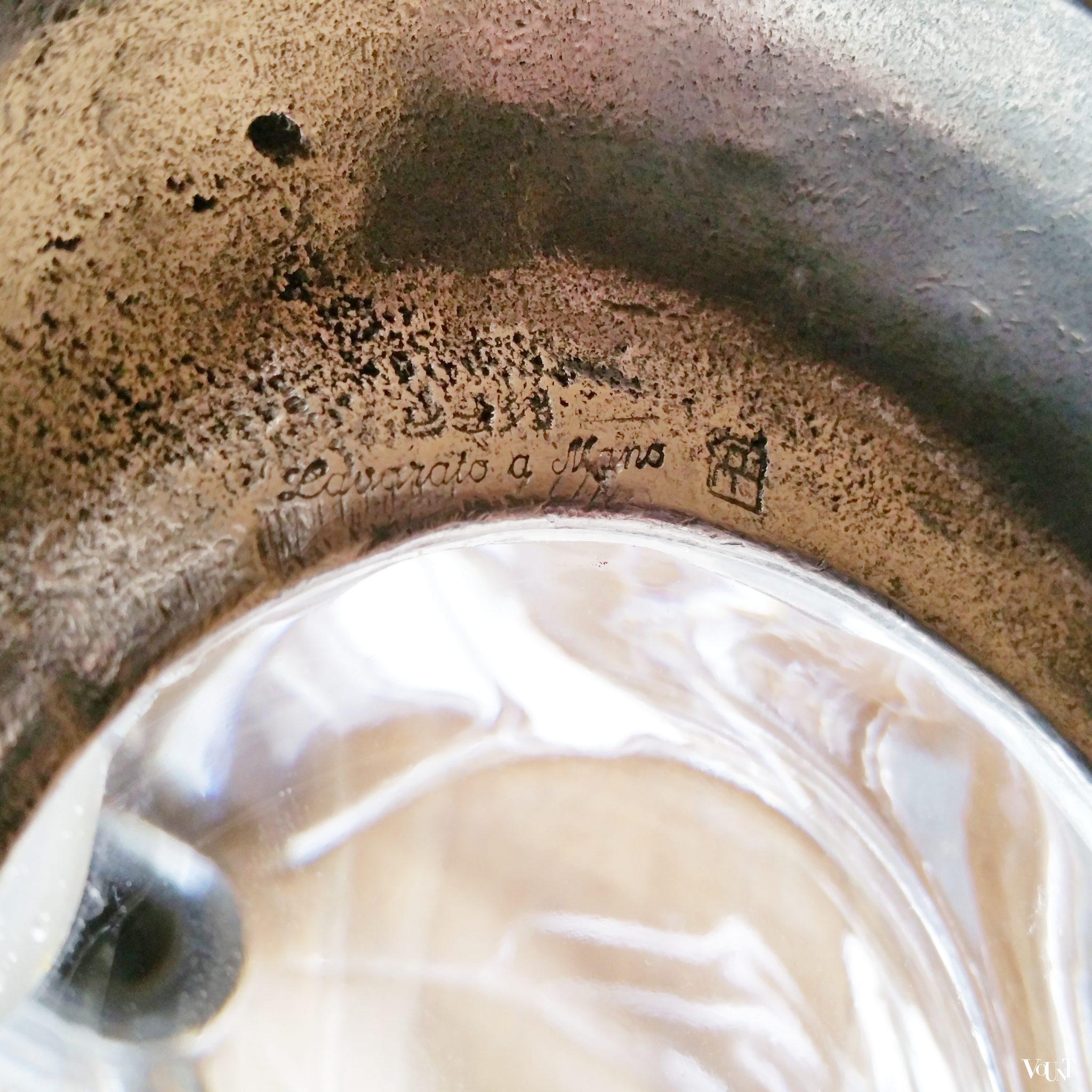 Vintage kristallen decanter "eend", RCR Italia, jaren '70