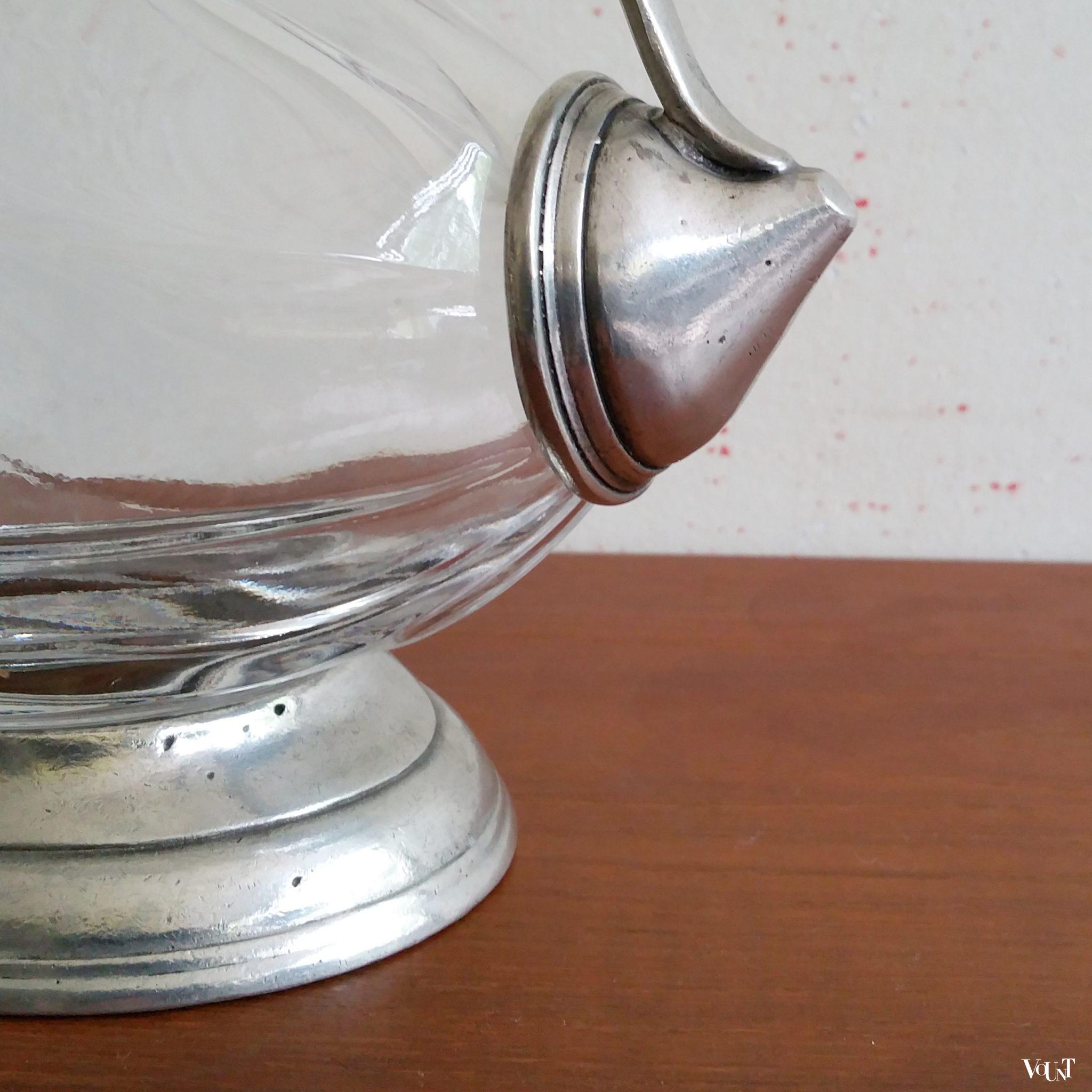 Vintage kristallen decanter "eend", RCR Italia, jaren '70