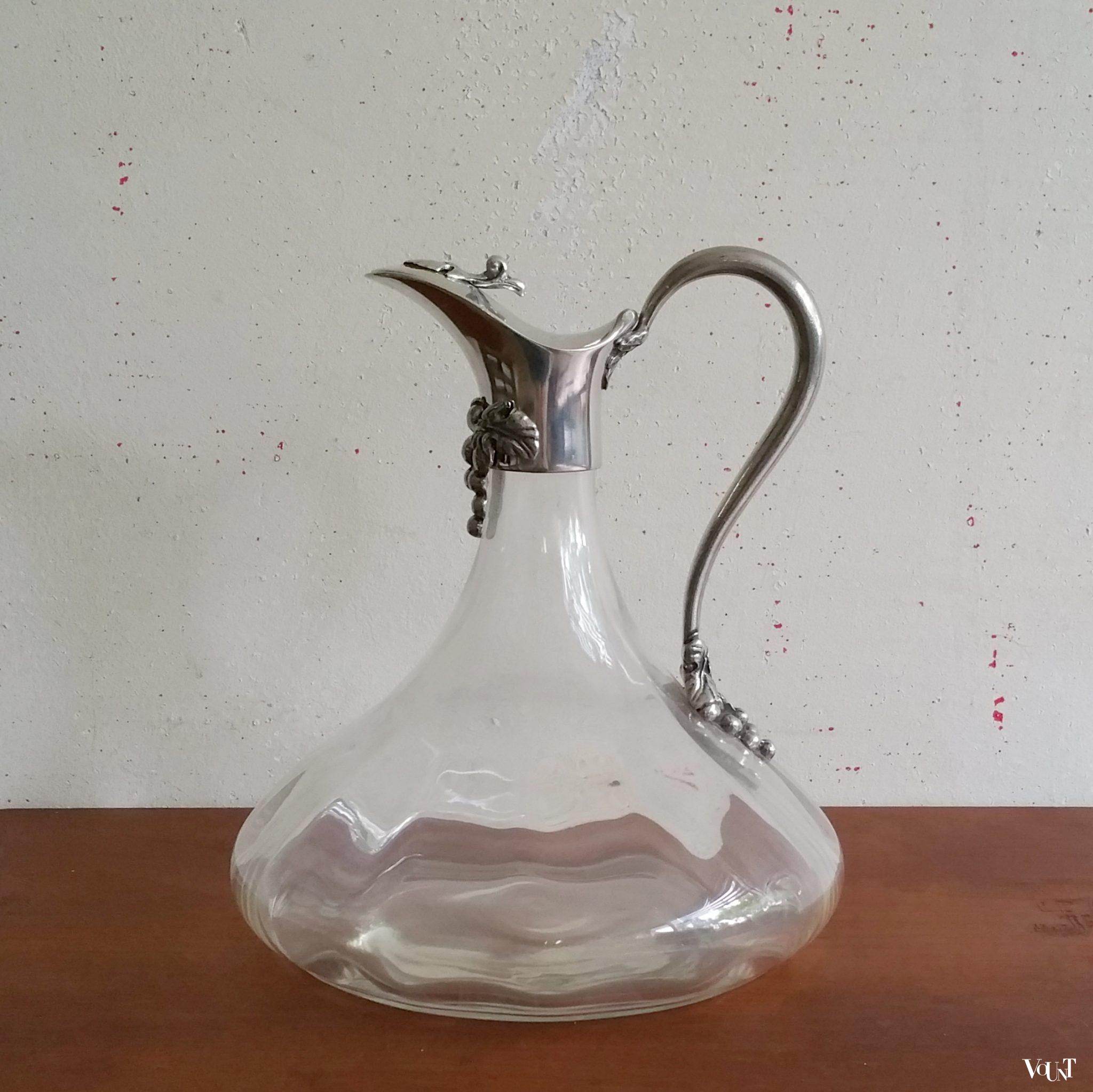 Vintage kristallen decanter, Jean Goardere, Frankrijk, jaren '70