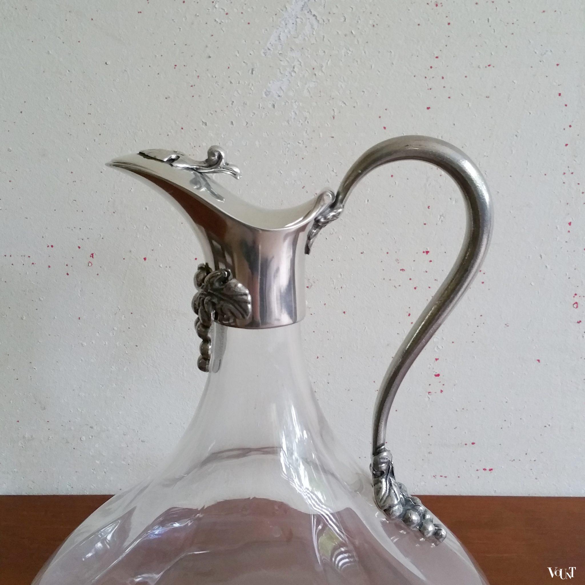 Vintage kristallen decanter, Jean Goardere, Frankrijk, jaren '70