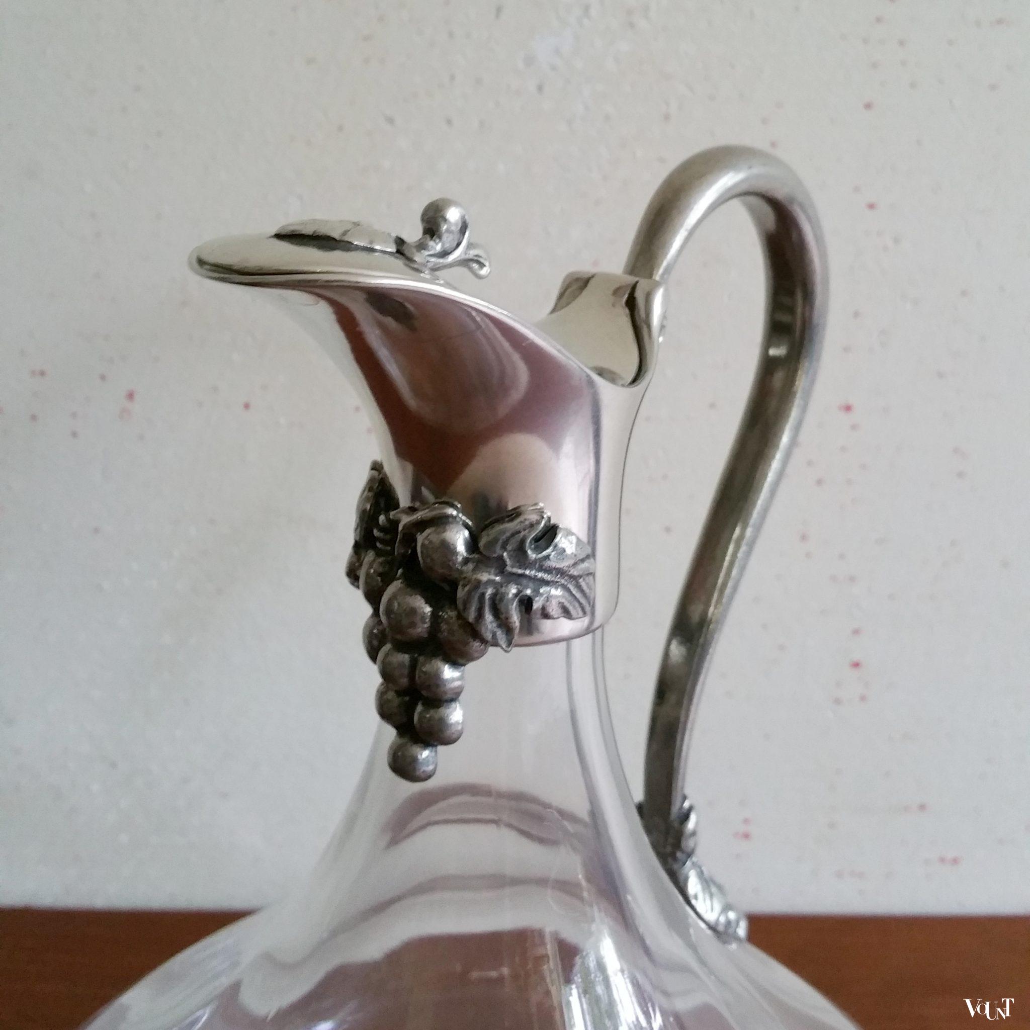 Vintage kristallen decanter, Jean Goardere, Frankrijk, jaren '70