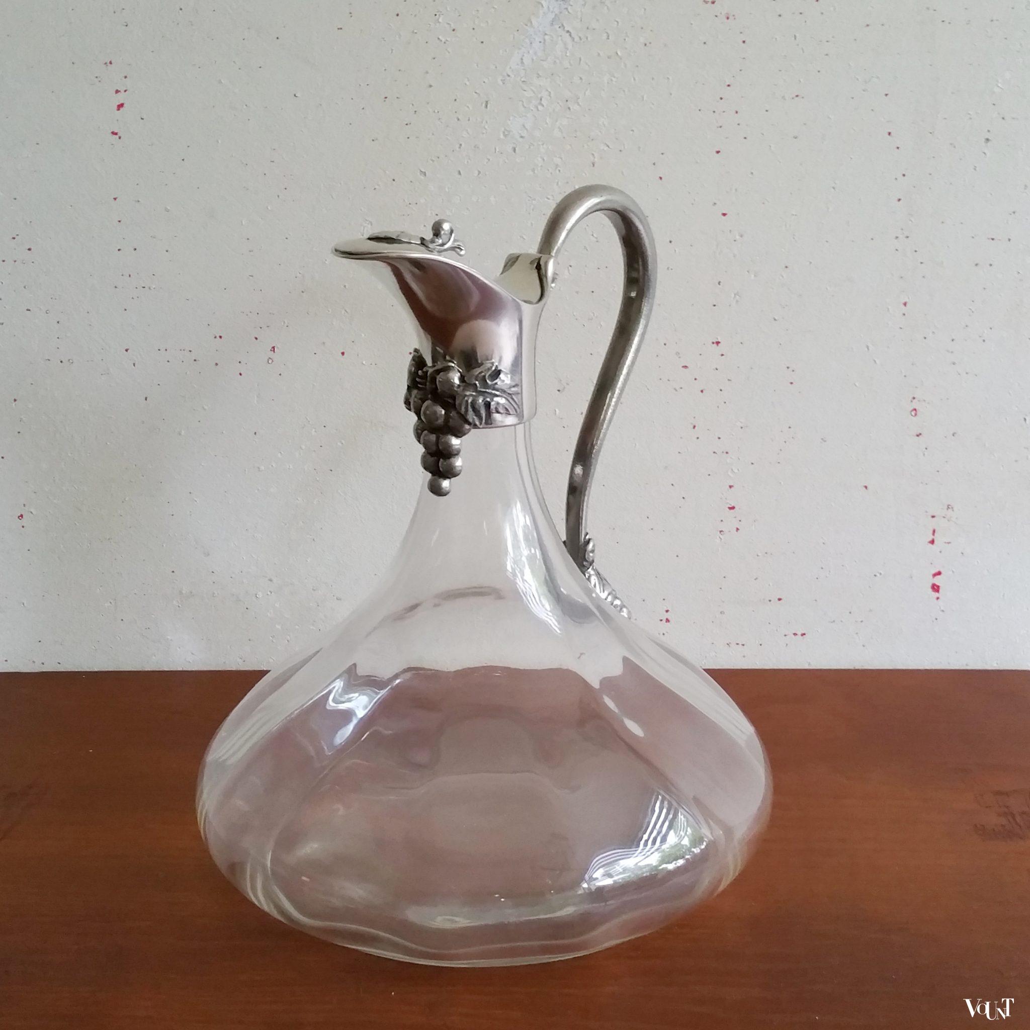 Vintage kristallen decanter, Jean Goardere, Frankrijk, jaren '70