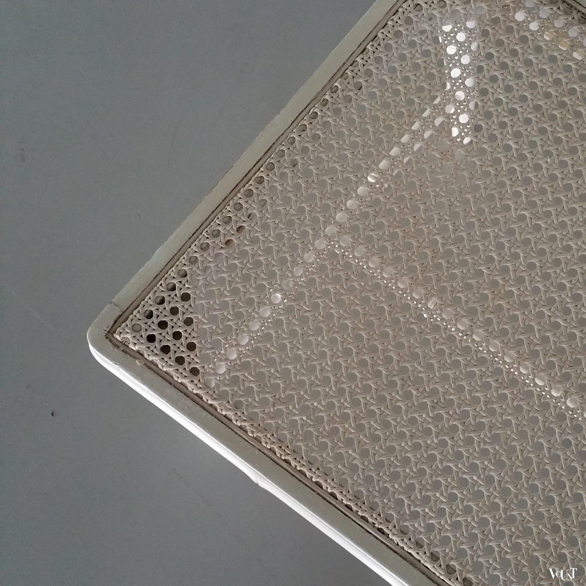 Vintage faux bamboo Chippendale stoel (wit)