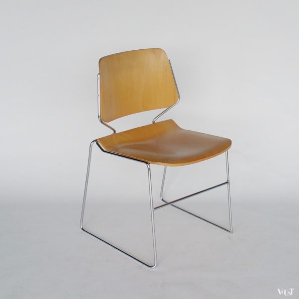 Set van 4 plywood Matrix stoelen, Thomas Tolleson voor Krueger, jaren '70