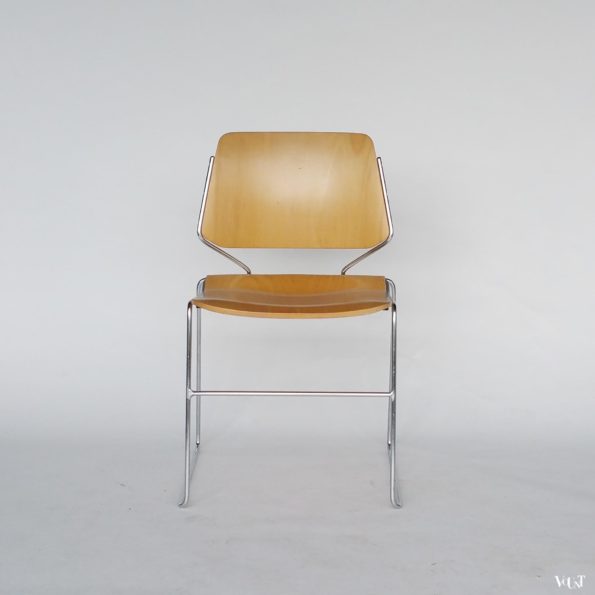 Set van 4 plywood Matrix stoelen, Thomas Tolleson voor Krueger, jaren '70