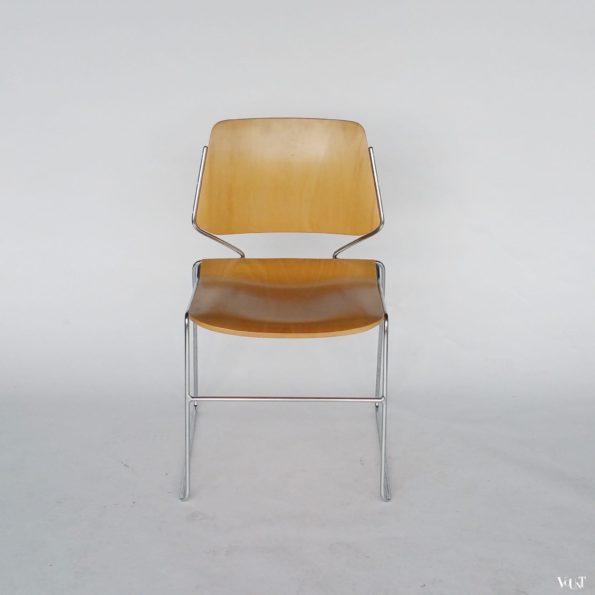 Set van 4 plywood Matrix stoelen, Thomas Tolleson voor Krueger, jaren '70