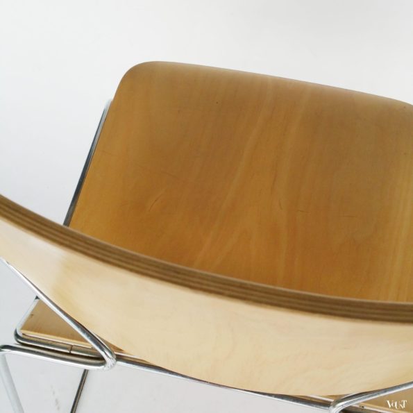 Set van 4 plywood Matrix stoelen, Thomas Tolleson voor Krueger, jaren '70