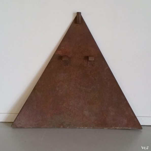 Vintage metalen verkeersbord "werk aan de weg", Frankrijk, ca. jaren '60