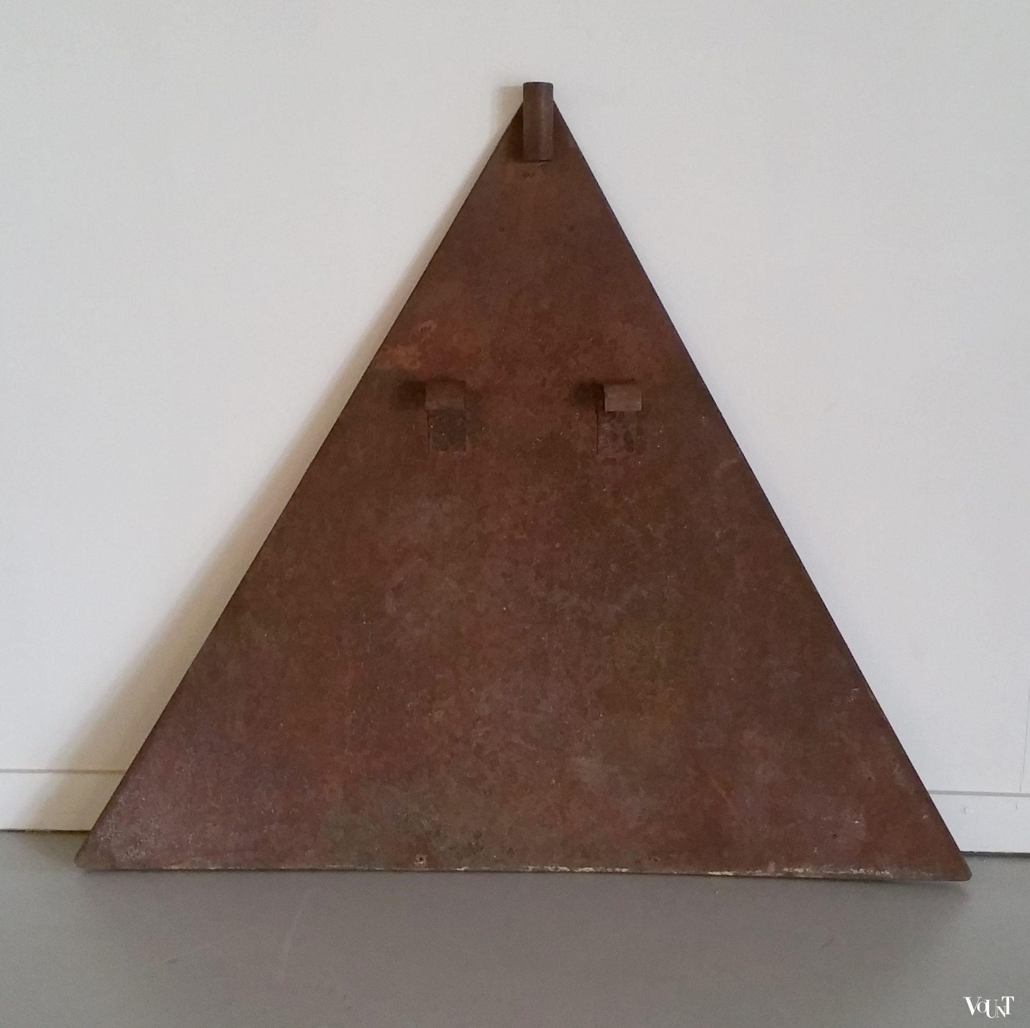 Vintage metalen verkeersbord "werk aan de weg", Frankrijk, ca. jaren '60