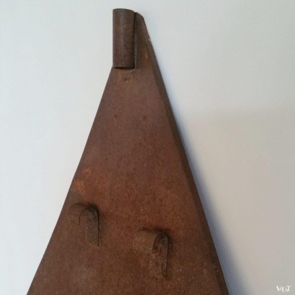 Vintage metalen verkeersbord "werk aan de weg", Frankrijk, ca. jaren '60