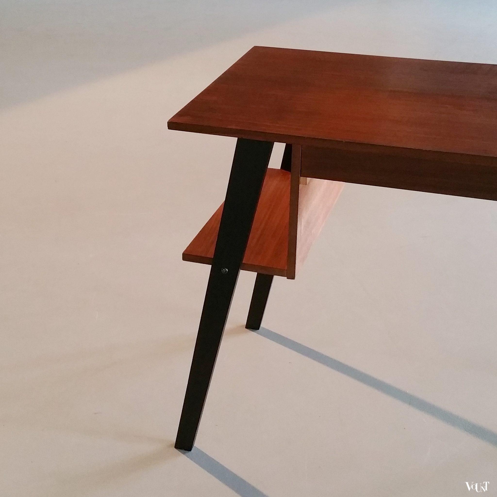 Mid-century bureau met twee boekenplanken, jaren '50