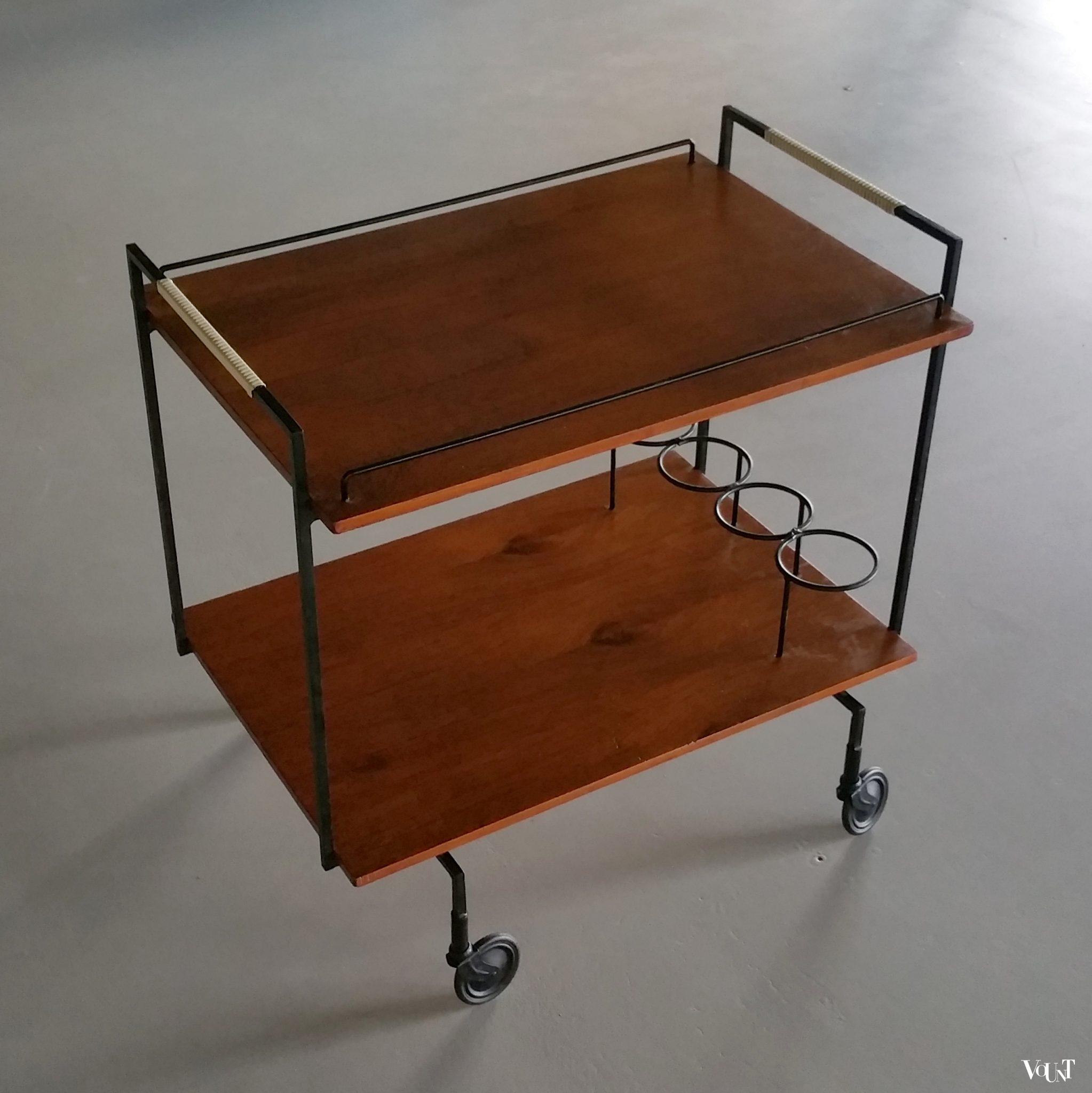 Mid-century minimalistische trolley, jaren '50/'60