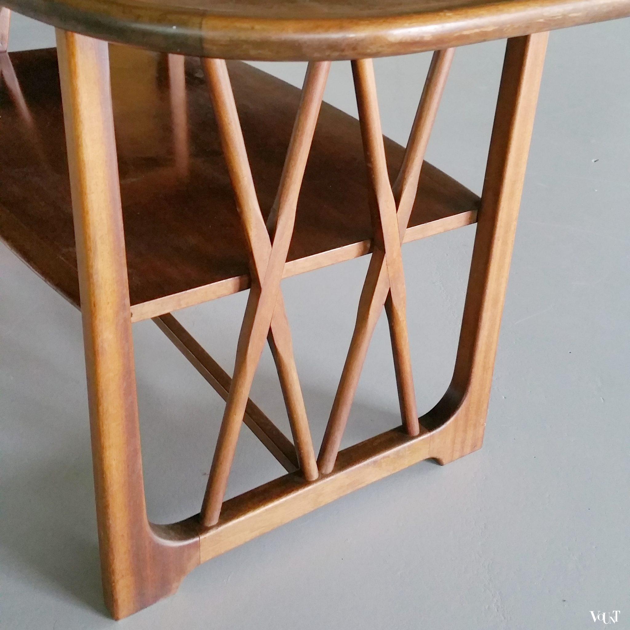 Houten salontafel, A.A. Patijn voor Zijlstra Joure, jaren '50