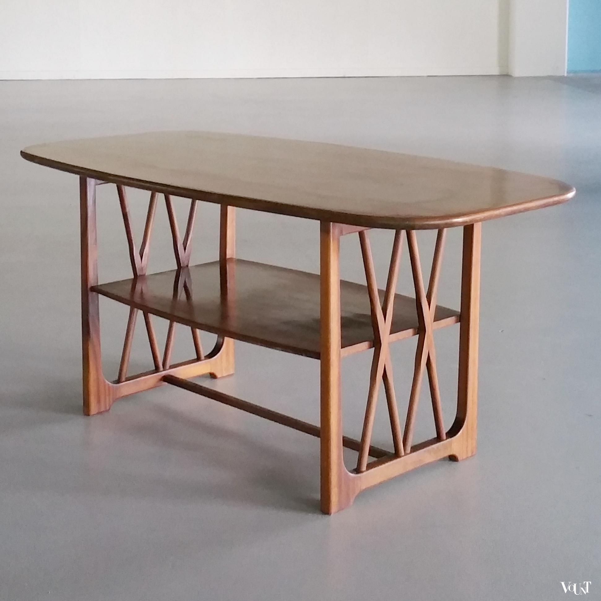 Houten salontafel, A.A. Patijn voor Zijlstra Joure, jaren '50