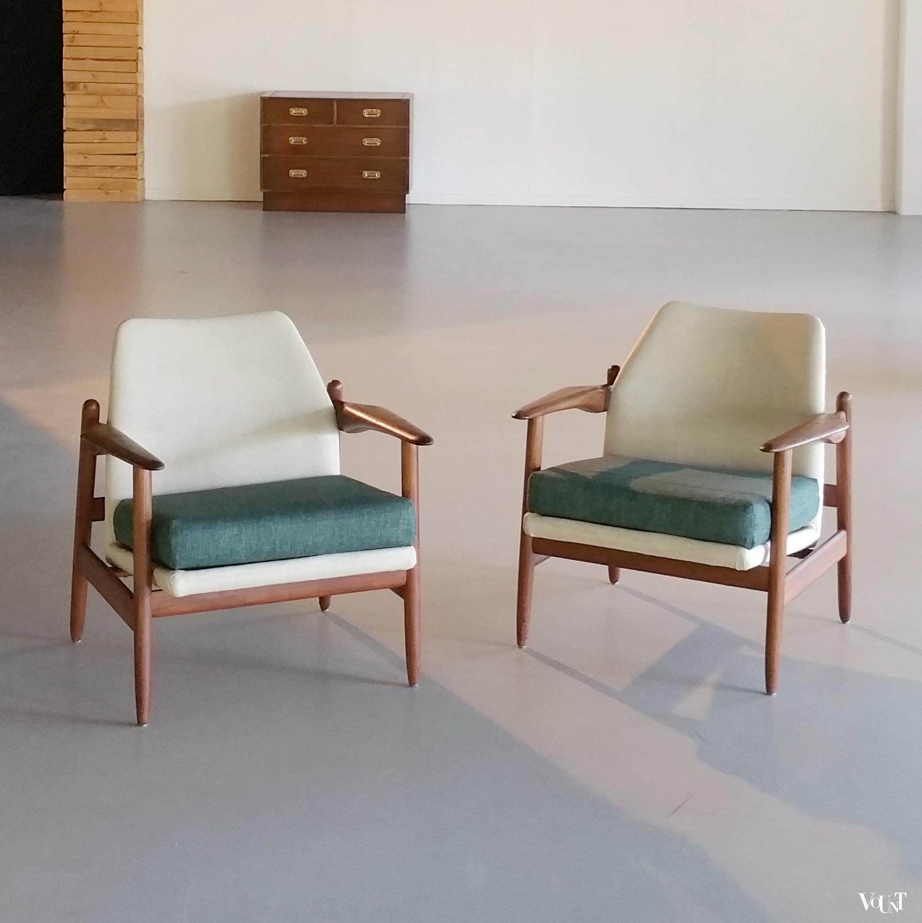 Set van 2 Propos teakhouten fauteuils, Hulmefa, jaren '60