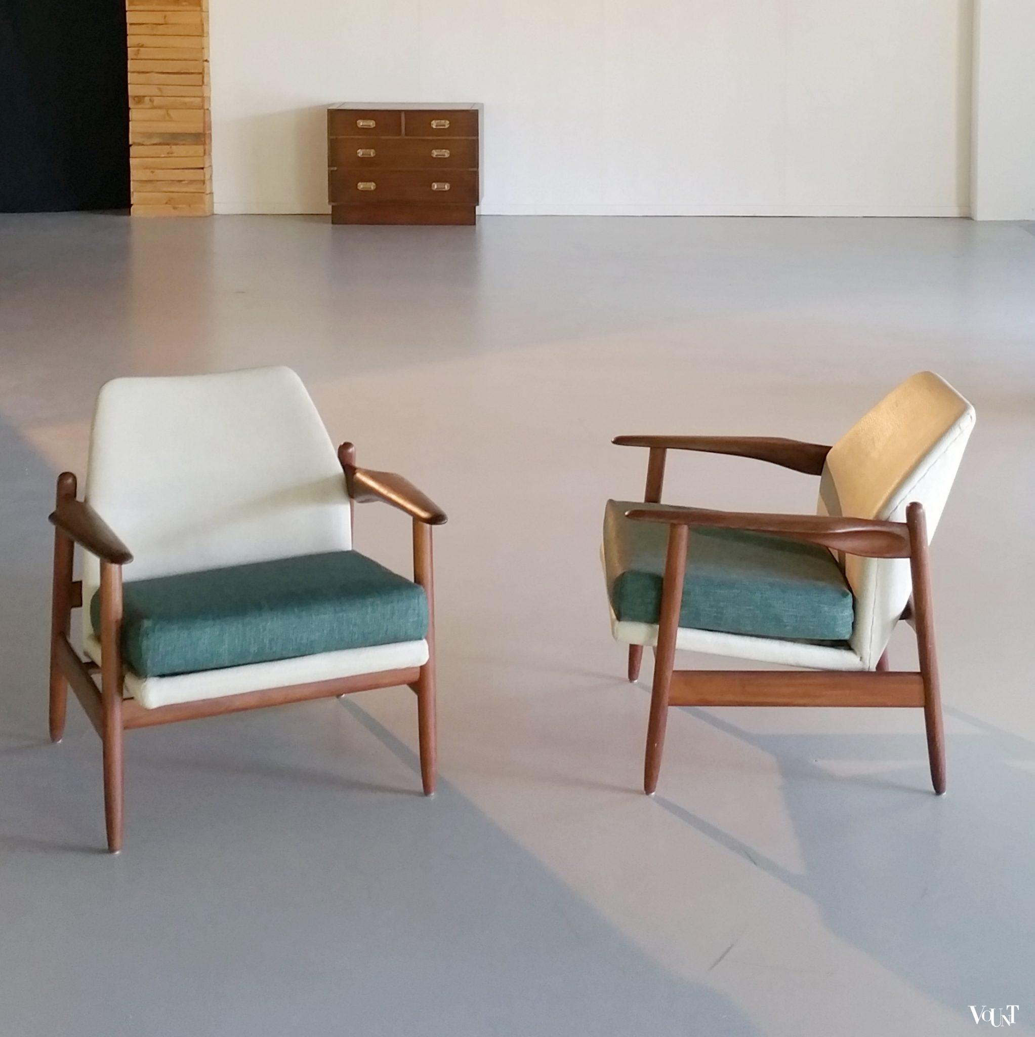 Set van 2 Propos teakhouten fauteuils, Hulmefa, jaren '60