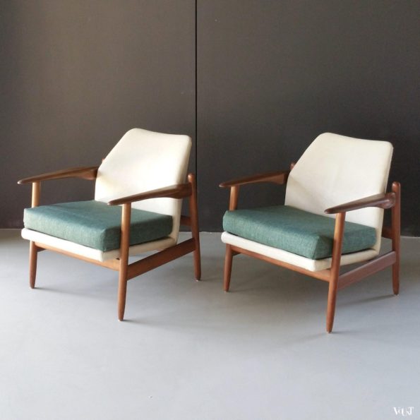 Set van 2 Propos teakhouten fauteuils, Hulmefa, jaren '60