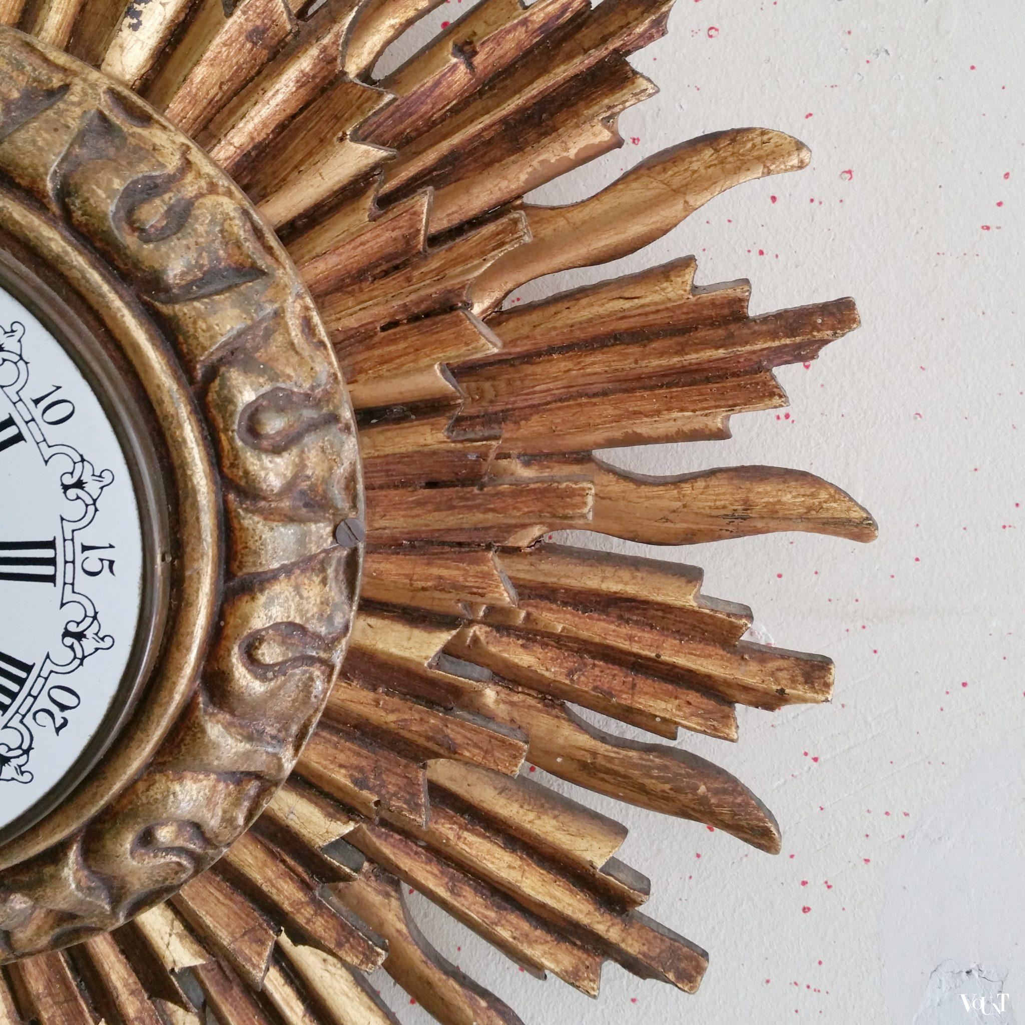 Houten zonneklok, Stijlklokkenfabriek C.J.H. Sens en Zn. Den Haag, jaren '60