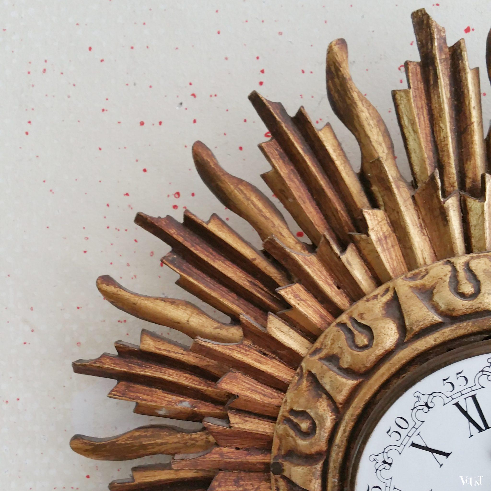 Houten zonneklok, Stijlklokkenfabriek C.J.H. Sens en Zn. Den Haag, jaren '60