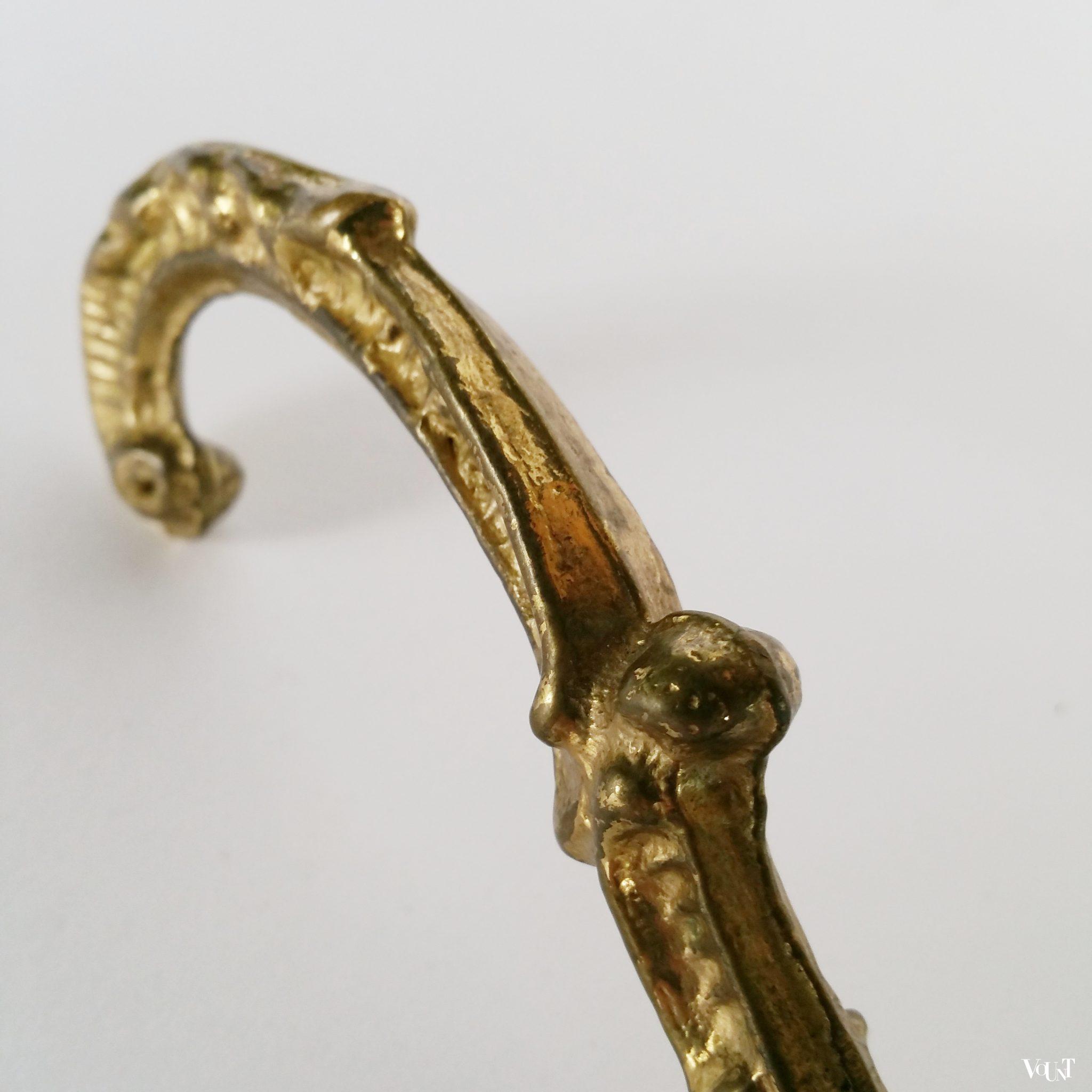 Messing lectuurrek met onyx blad, jaren '60