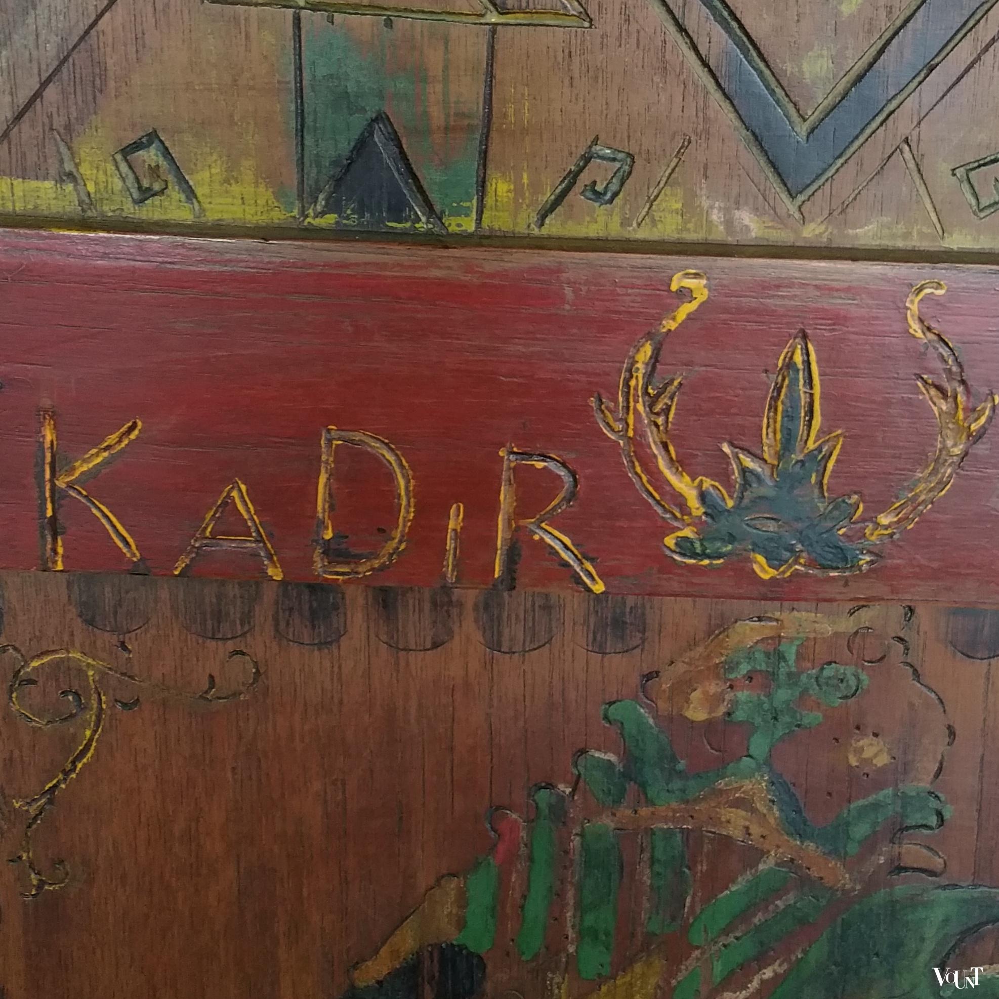 Antiek Indonesisch houten kamerscherm, begin 20e eeuw