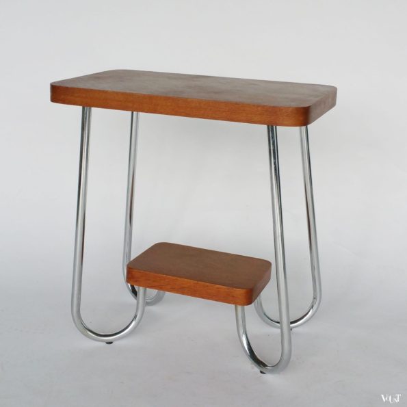 Buisframe bijzettafel in Bauhaus-stijl, jaren '50