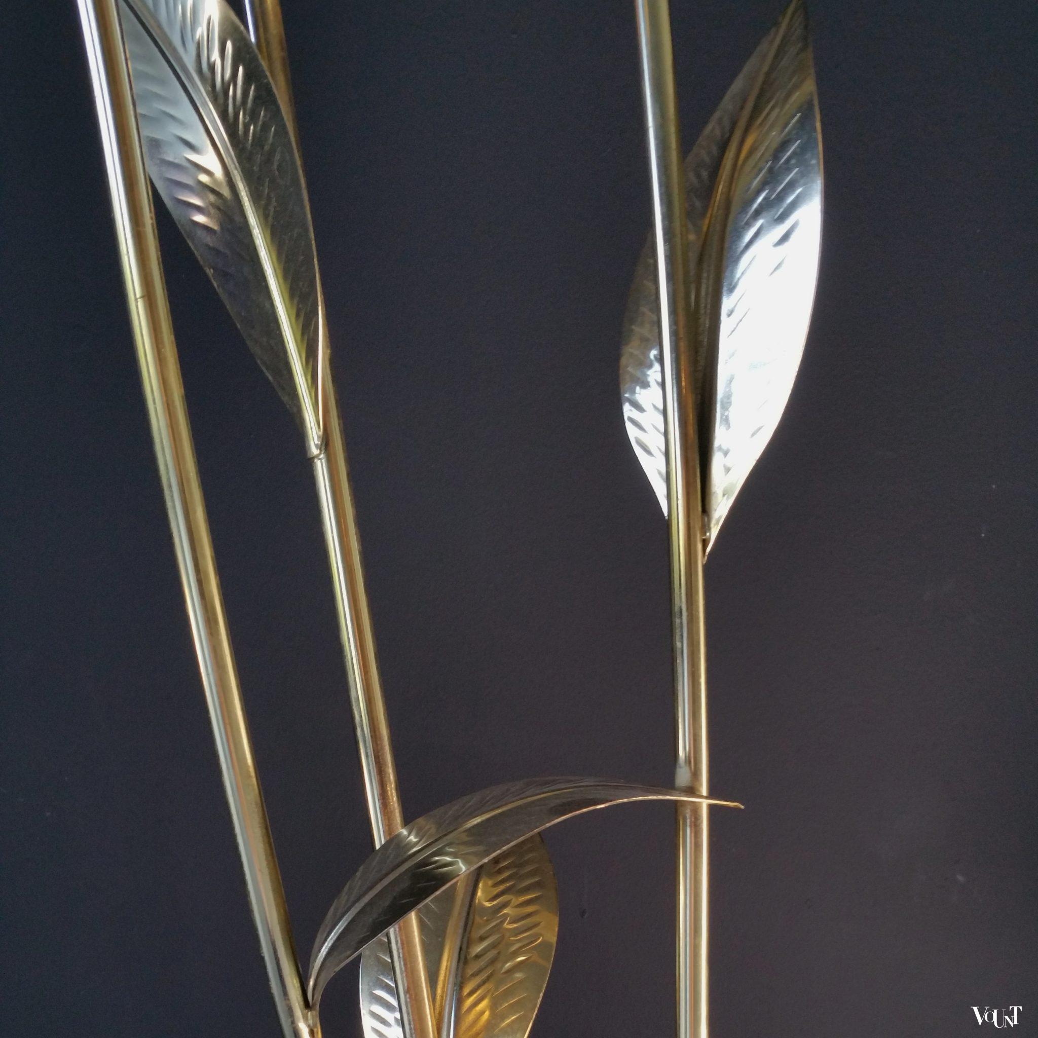 Vintage florale vloerlamp