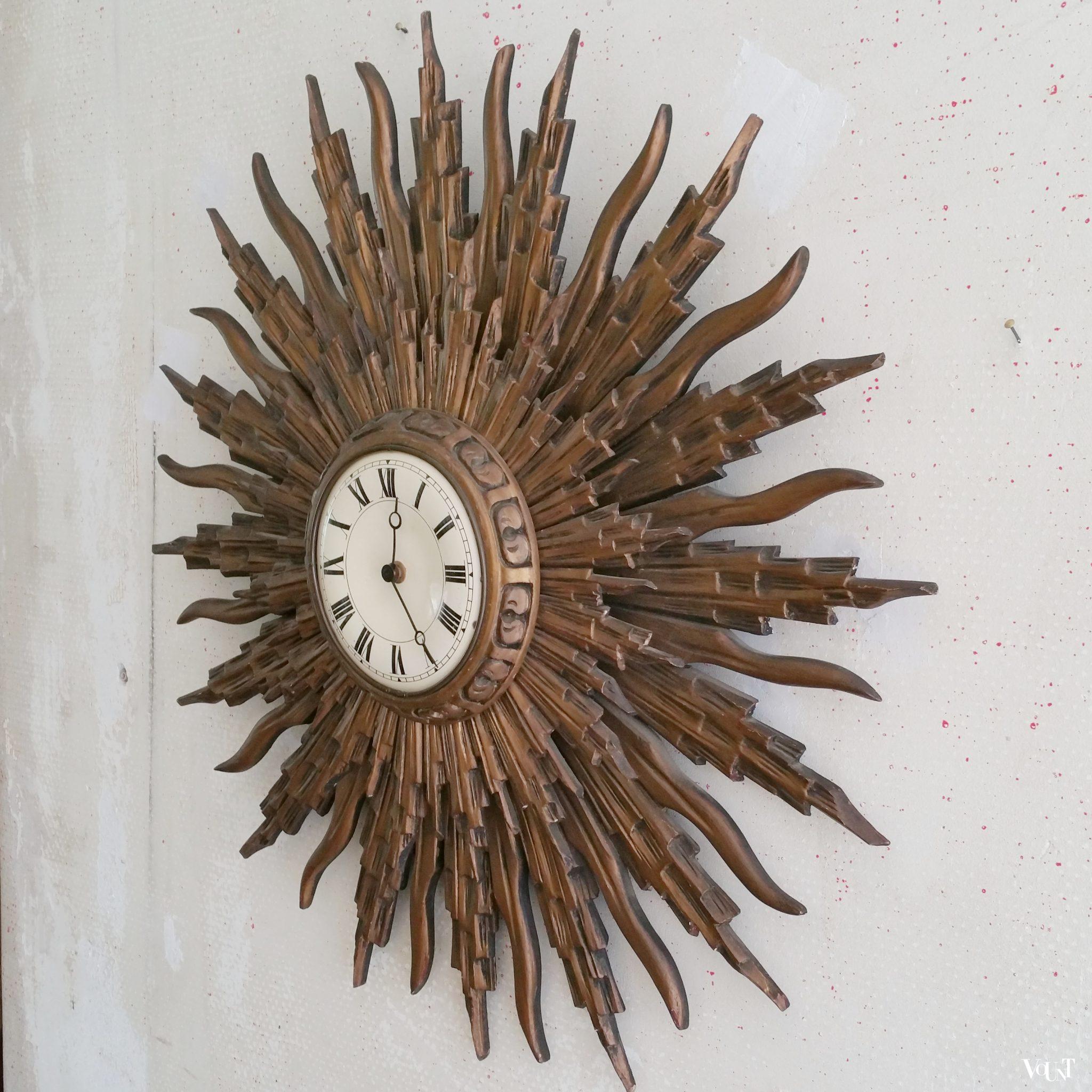 Grote houten zonneklok, jaren '60